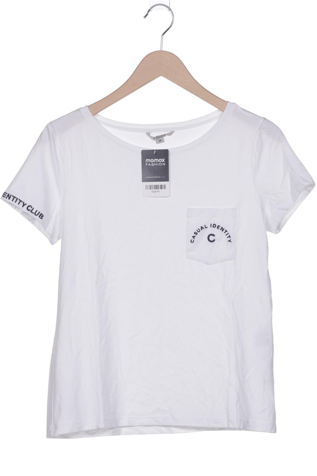 

Comma Damen T-Shirt, weiß, Gr. 36