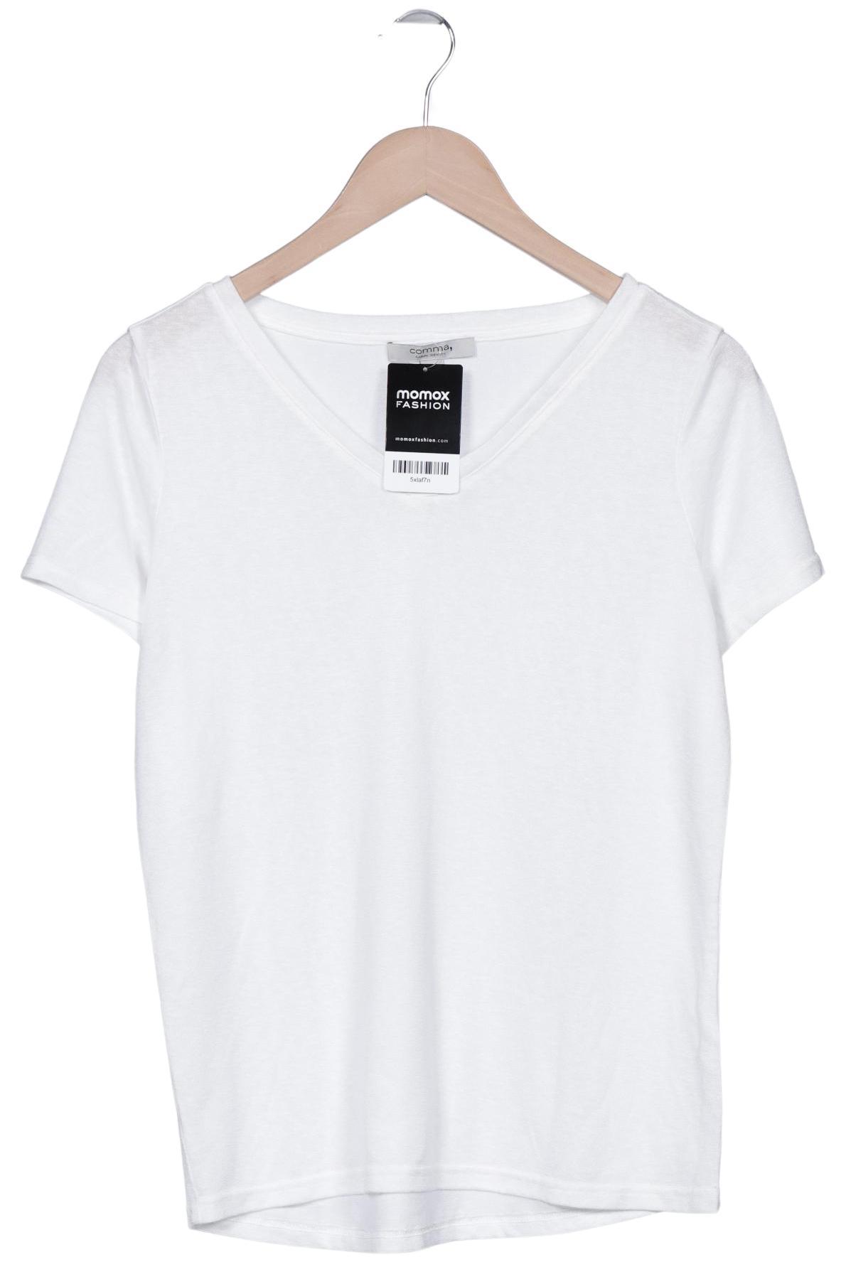 

Comma Damen T-Shirt, weiß, Gr. 38