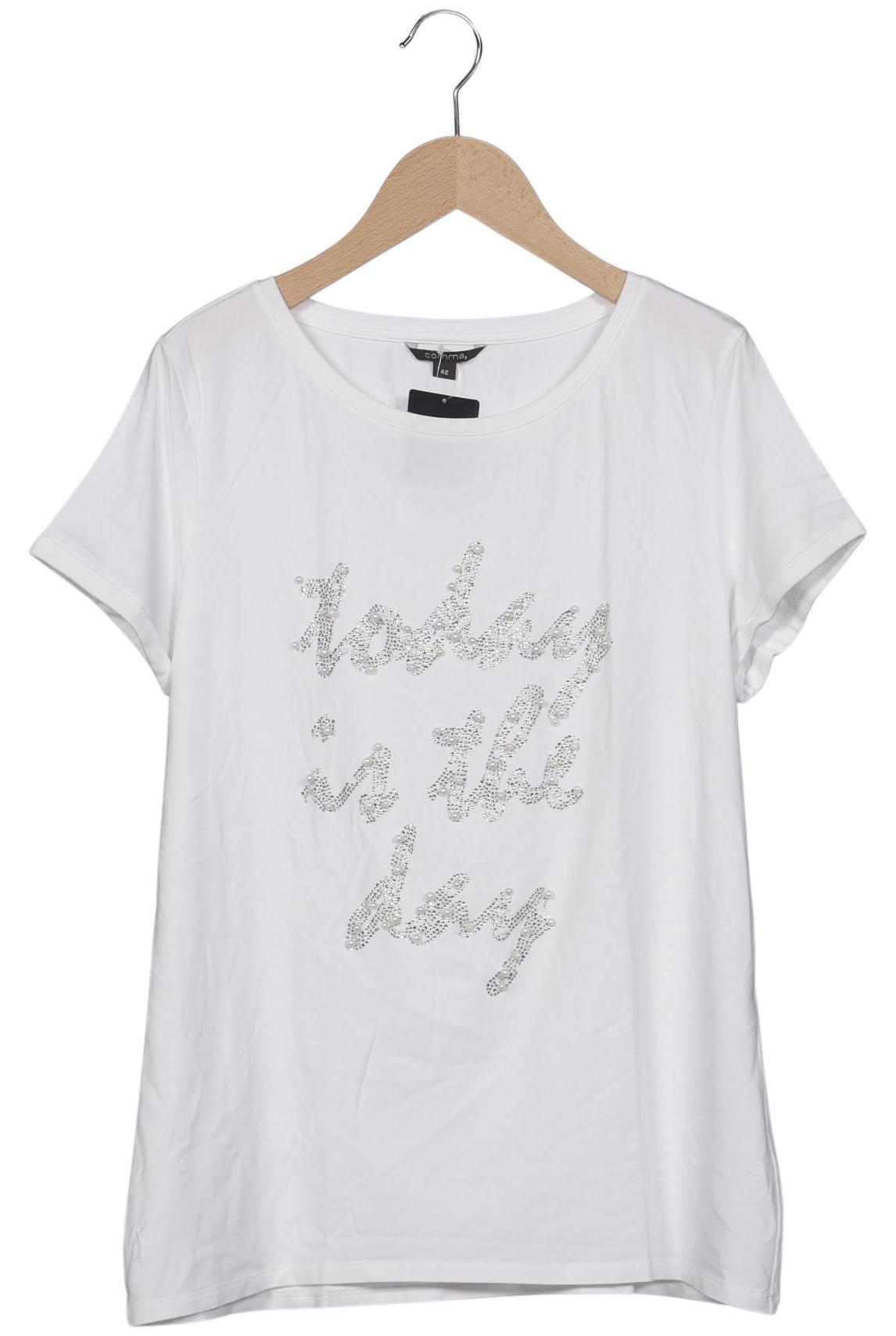 

Comma Damen T-Shirt, weiß, Gr. 42