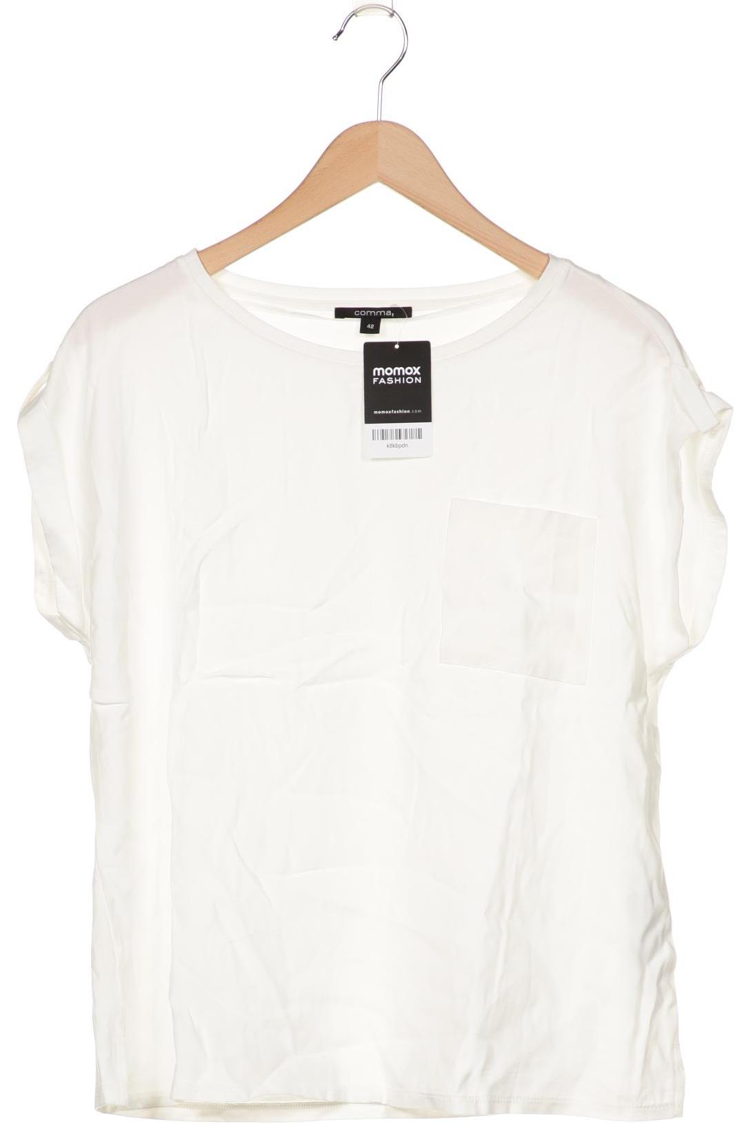 

Comma Damen T-Shirt, weiß, Gr. 42