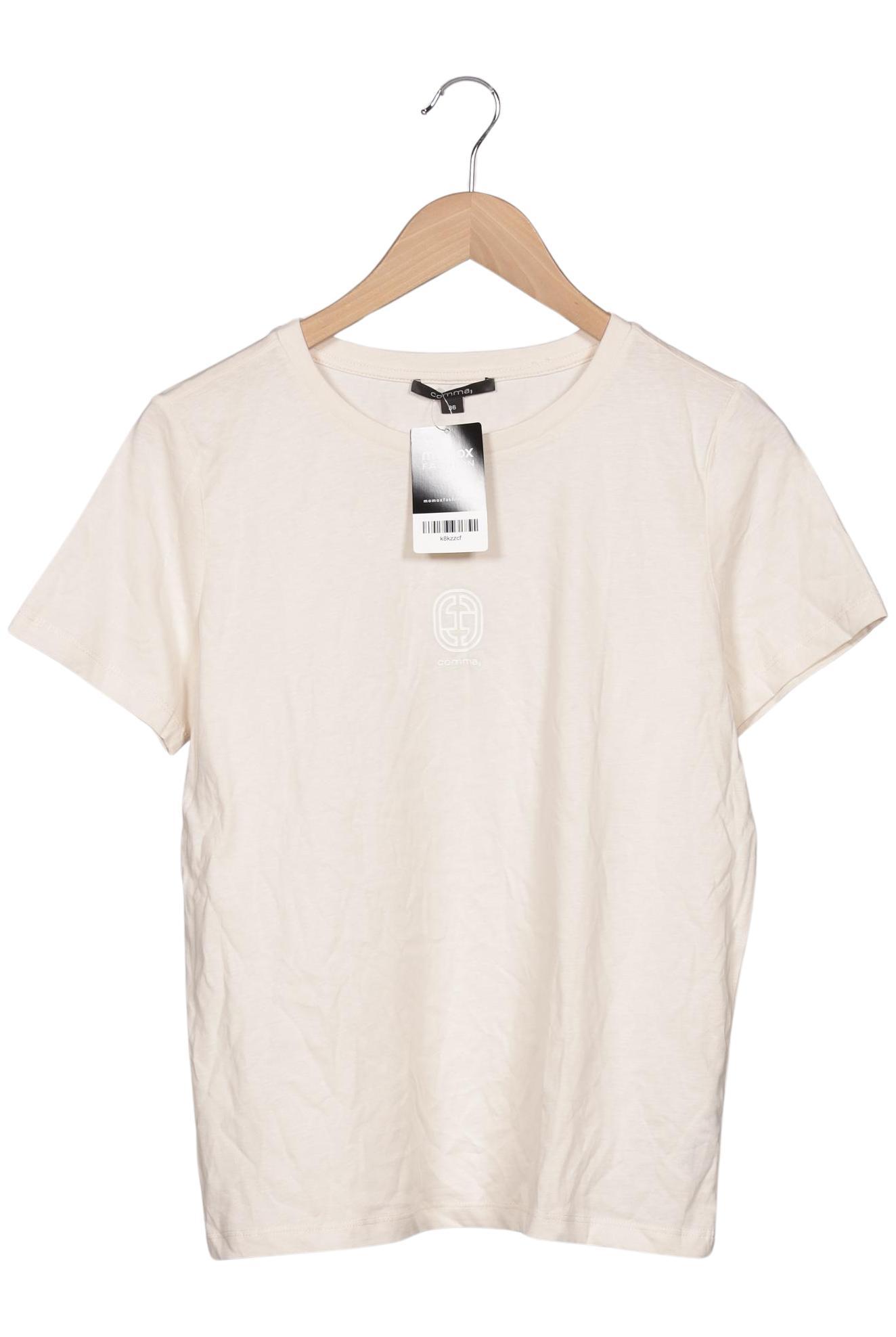 

Comma Damen T-Shirt, cremeweiß, Gr. 36