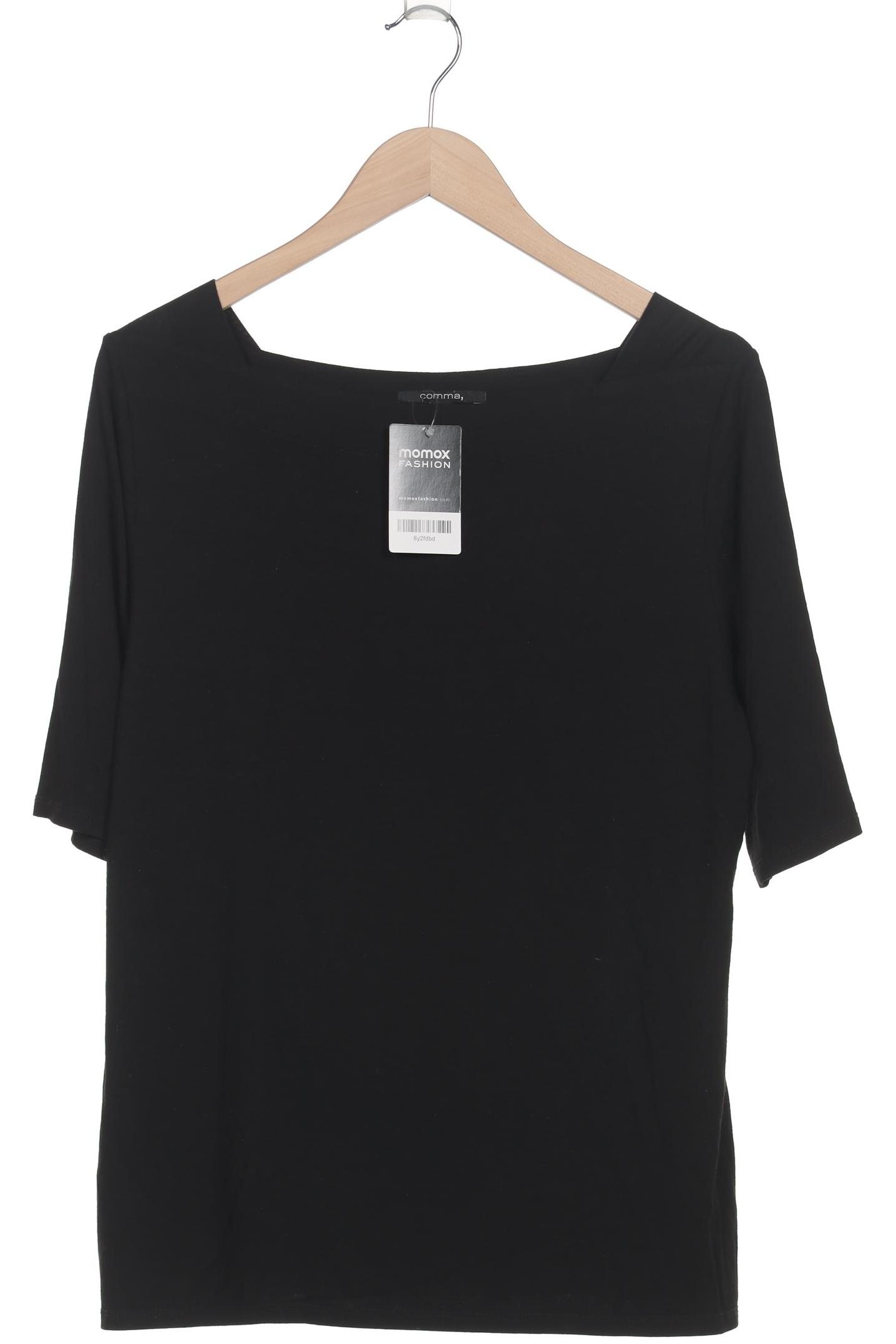 

Comma Damen T-Shirt, schwarz, Gr. 46