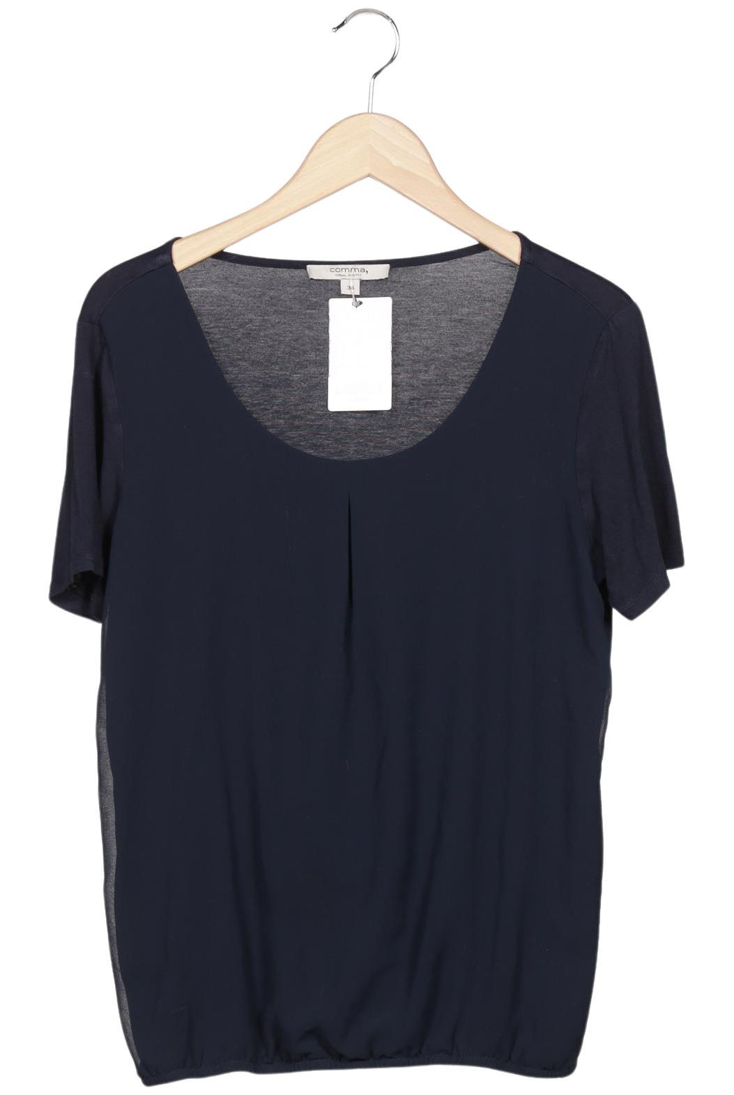 

Comma Damen T-Shirt, marineblau, Gr. 36
