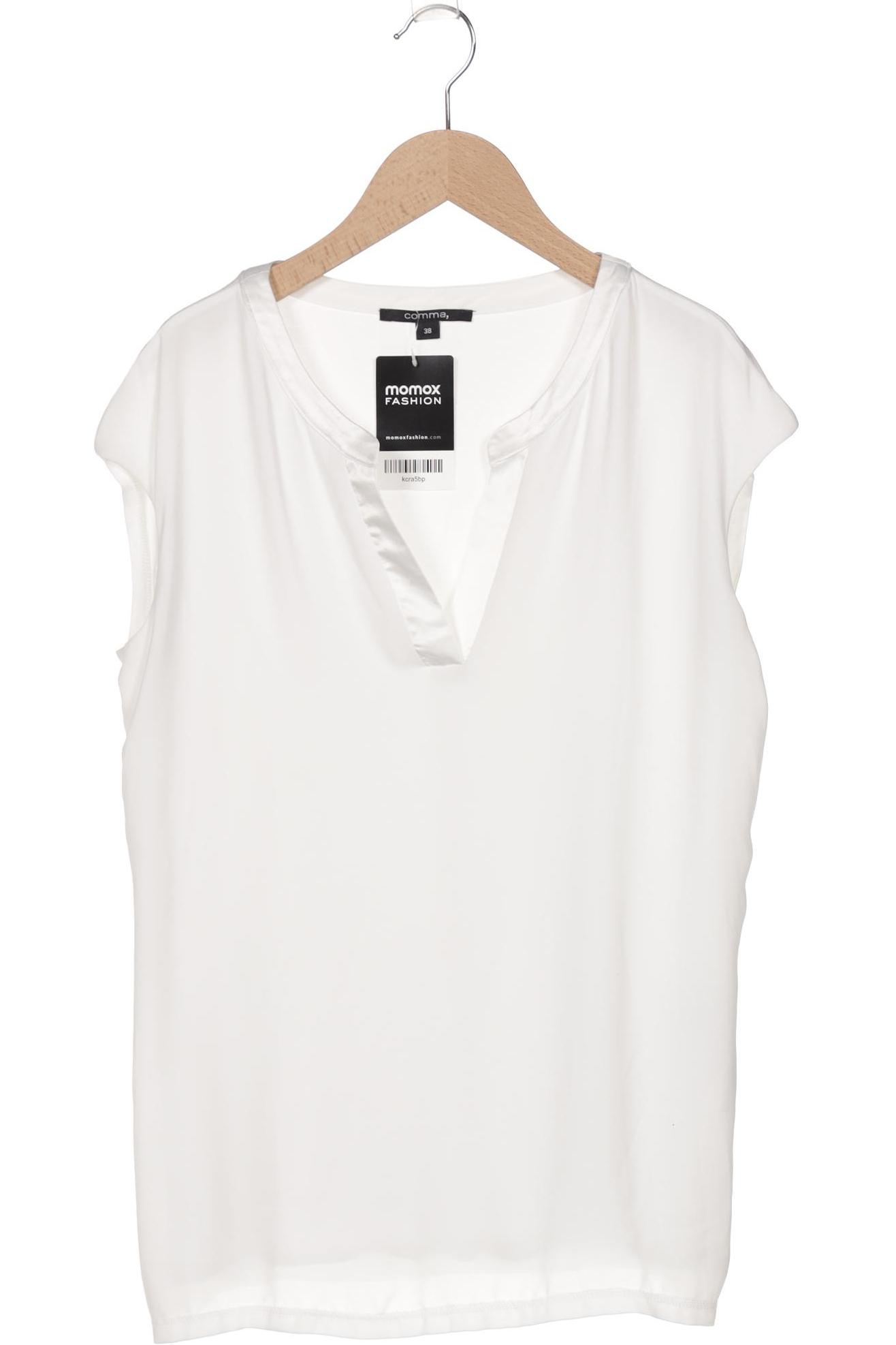 

Comma Damen T-Shirt, weiß, Gr. 38