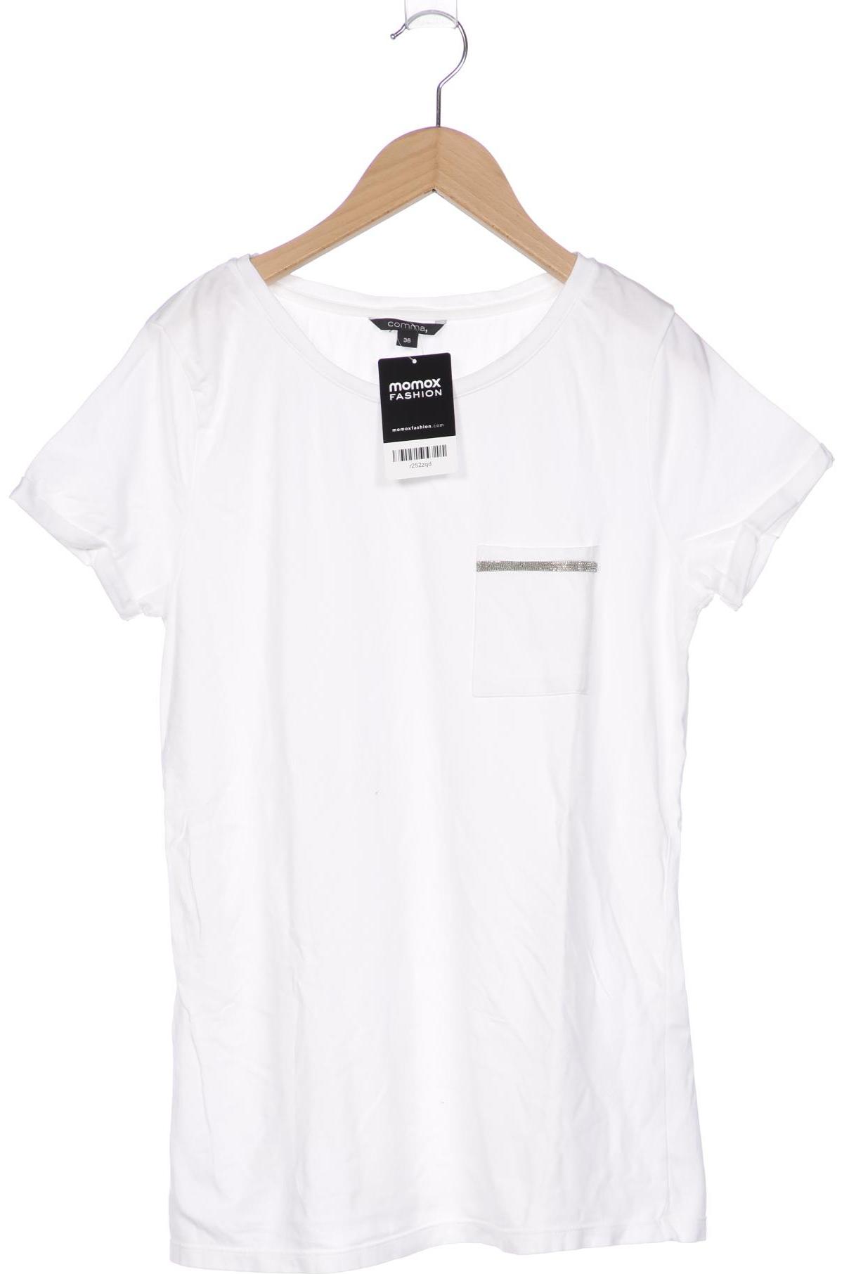 

Comma Damen T-Shirt, weiß, Gr. 36