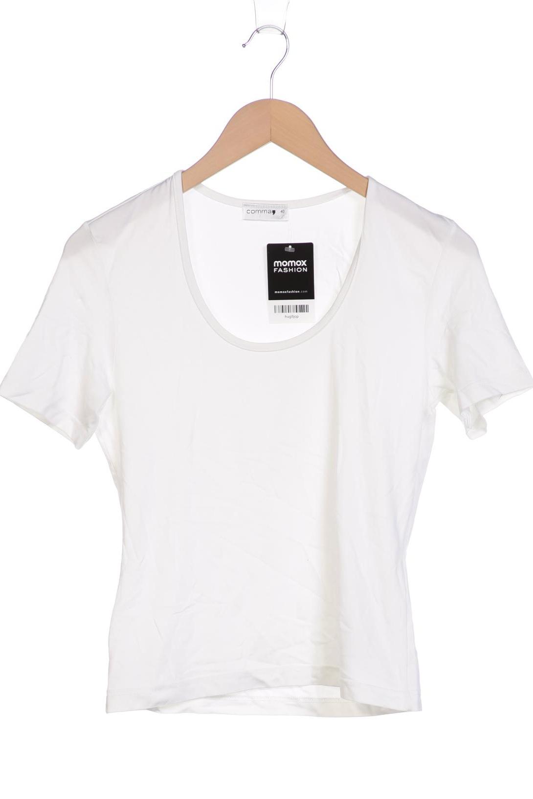 

Comma Damen T-Shirt, weiß, Gr. 40