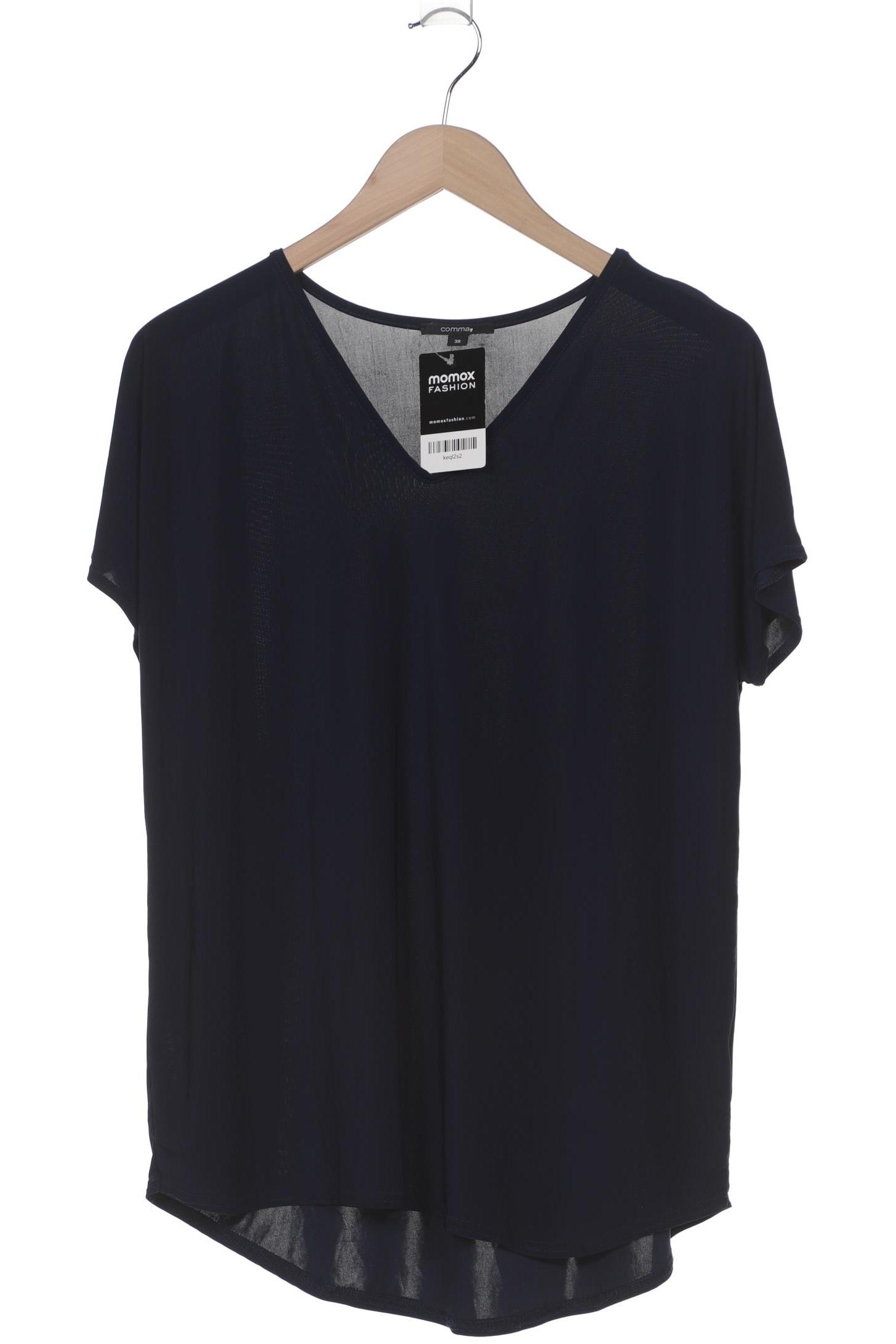 

Comma Damen T-Shirt, marineblau, Gr. 38