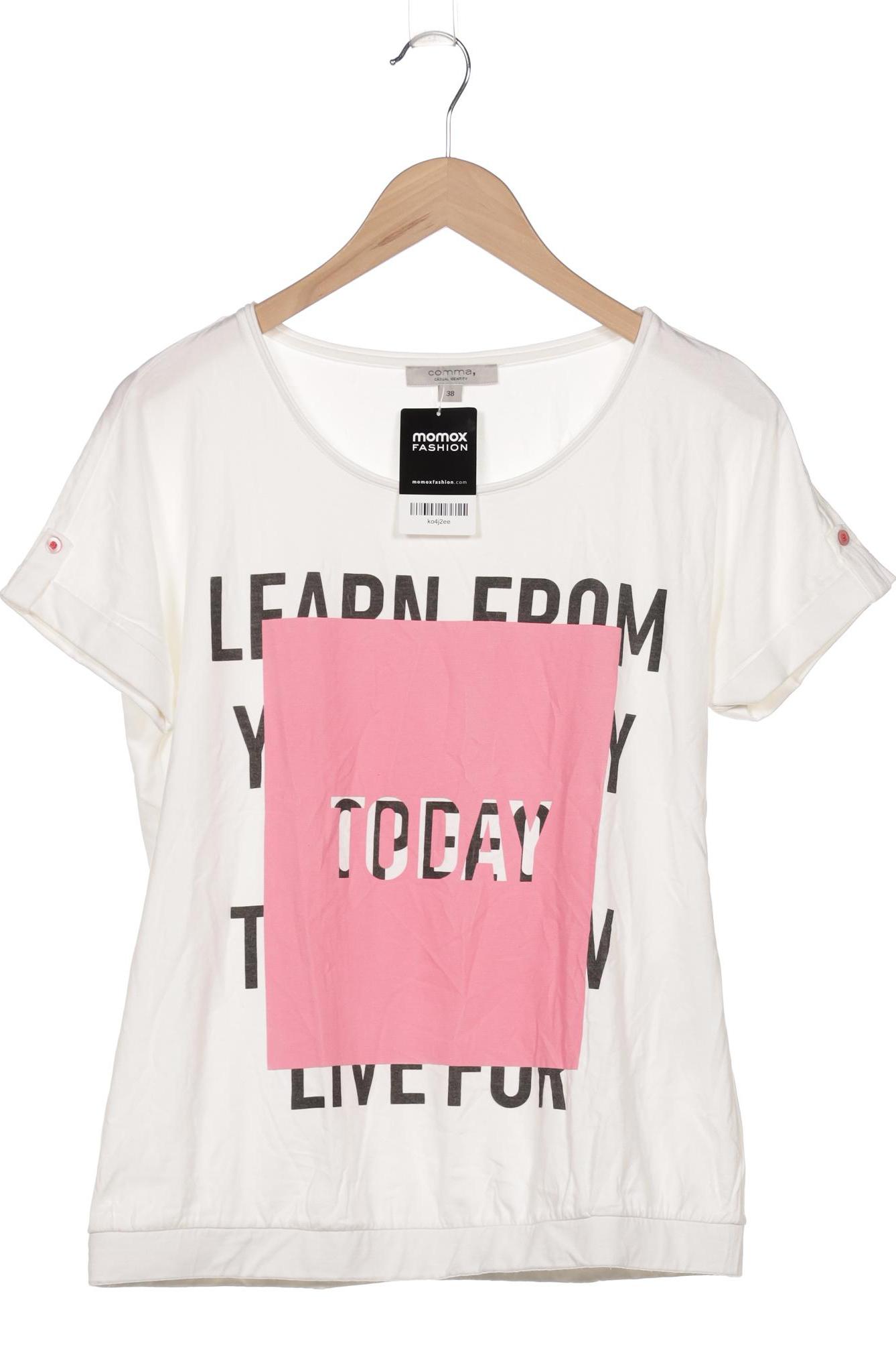 

Comma Damen T-Shirt, weiß, Gr. 38