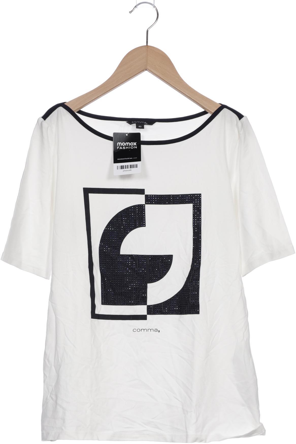

Comma Damen T-Shirt, weiß, Gr. 40