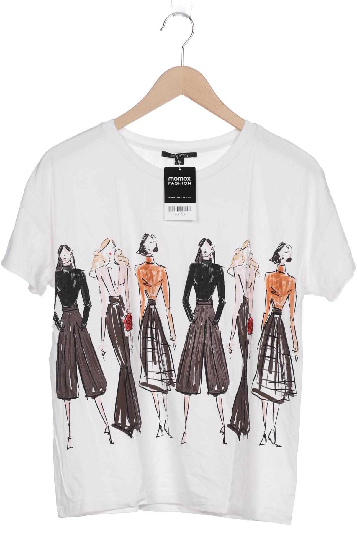 

Comma Damen T-Shirt, weiß