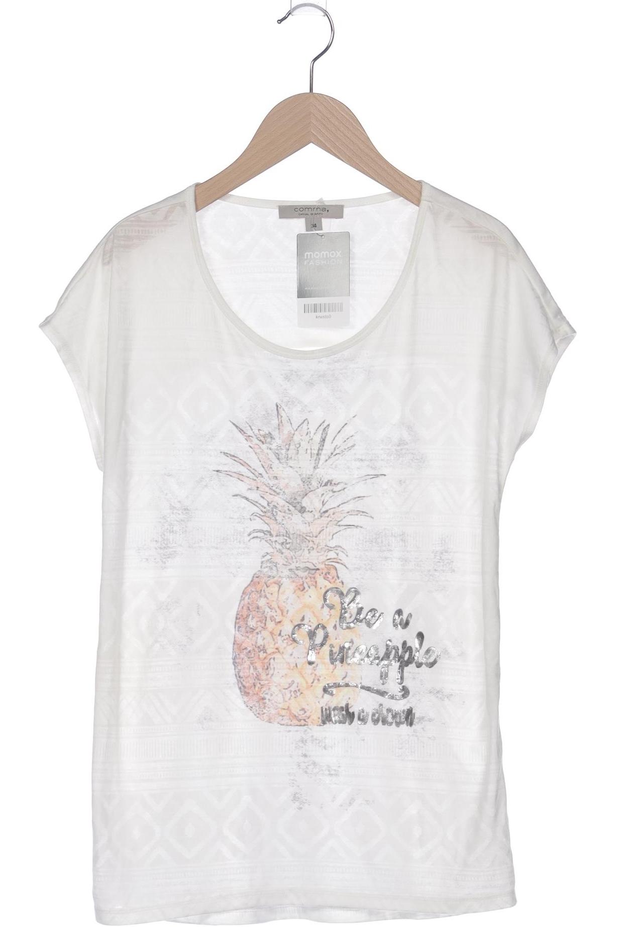 

Comma Damen T-Shirt, weiß, Gr. 34