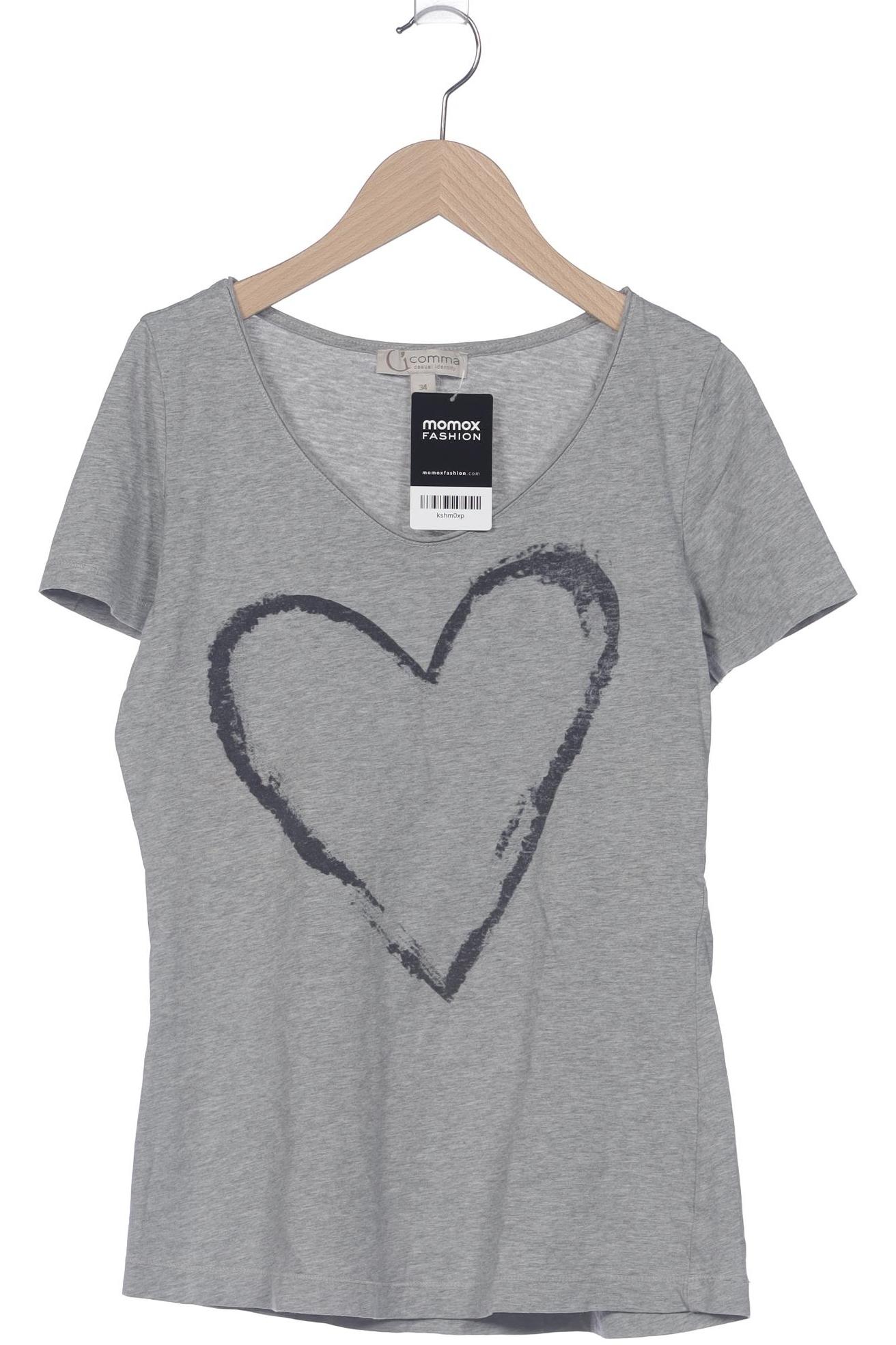 

Comma Damen T-Shirt, grau, Gr. 34