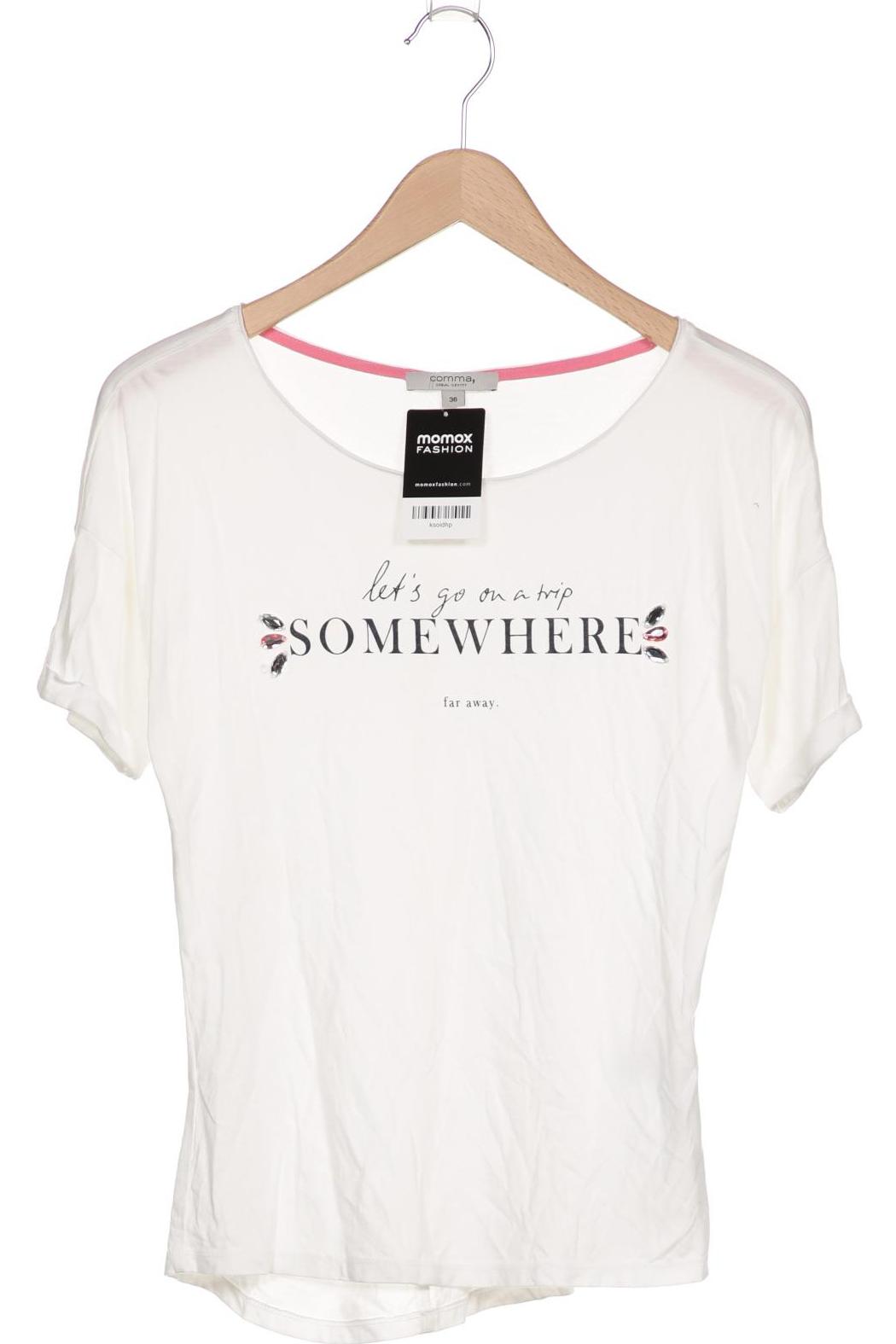 

Comma Damen T-Shirt, weiß