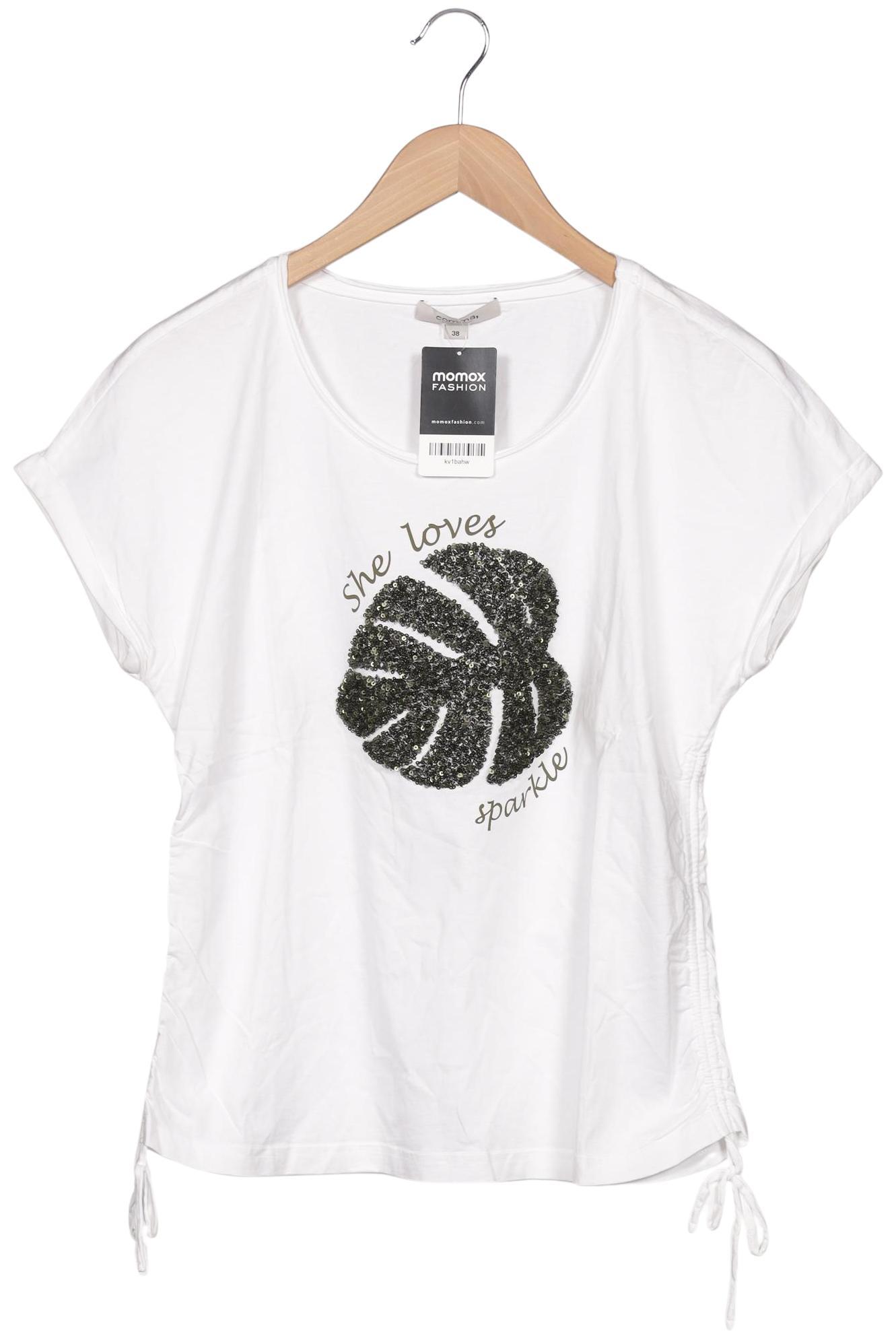 

Comma Damen T-Shirt, weiß, Gr. 38