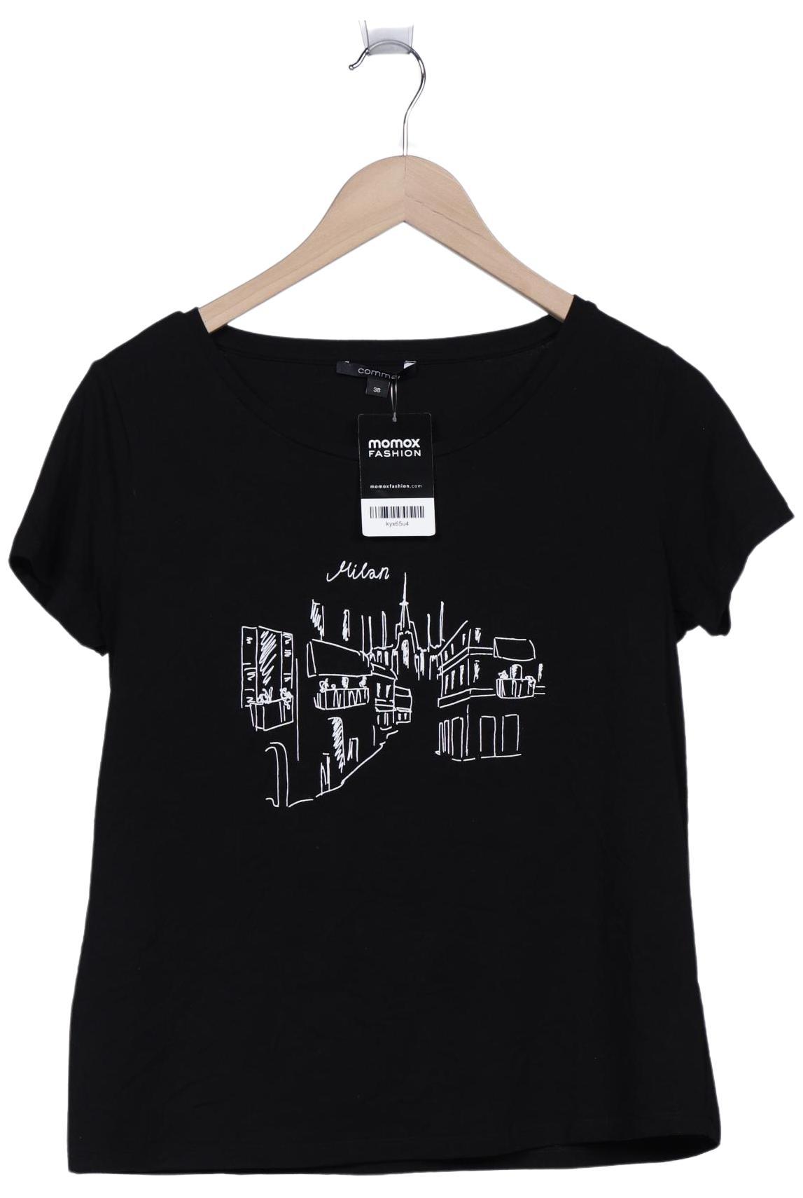 

Comma Damen T-Shirt, schwarz, Gr. 38