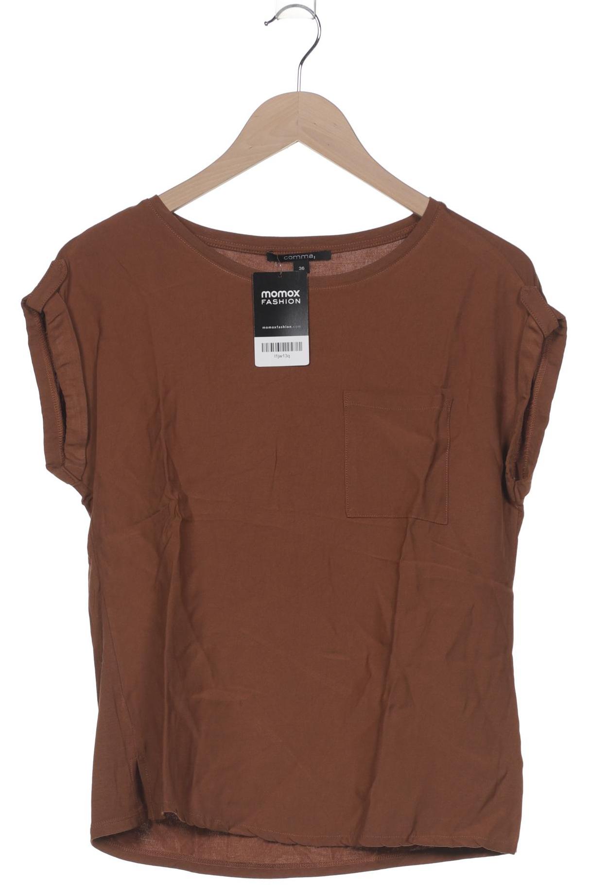 

Comma Damen T-Shirt, braun, Gr. 36