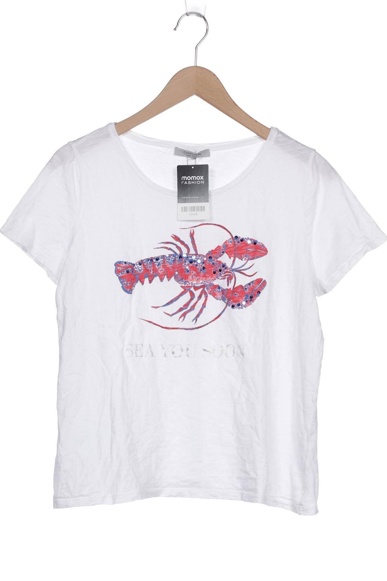

Comma Damen T-Shirt, weiß, Gr. 42