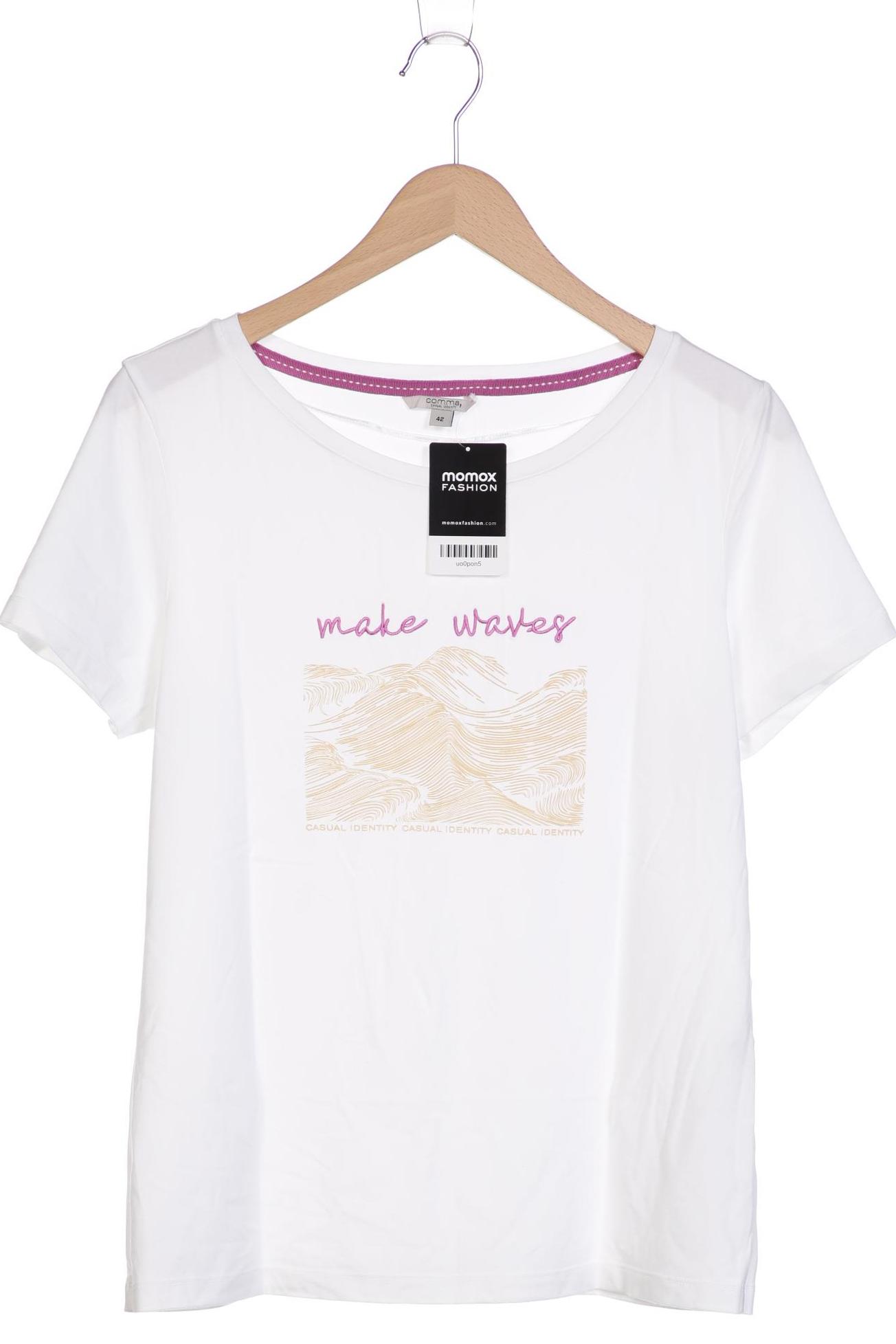 

Comma Damen T-Shirt, weiß, Gr. 42