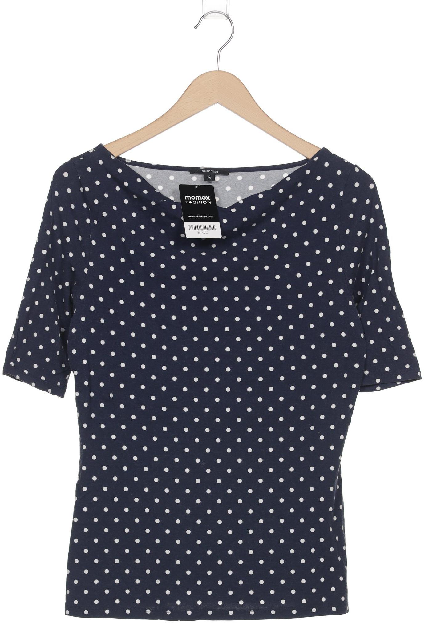 

Comma Damen T-Shirt, marineblau, Gr. 40