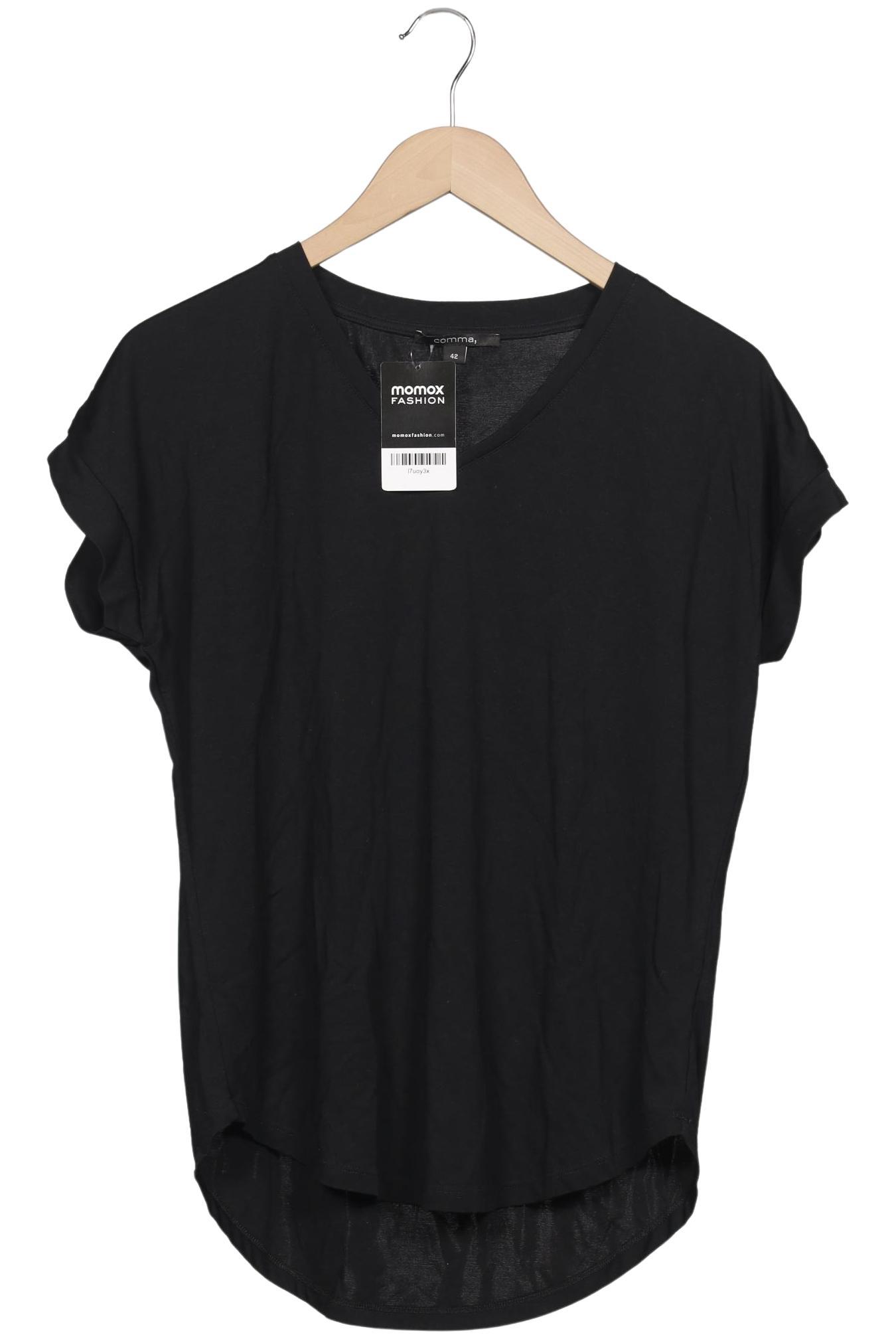 

Comma Damen T-Shirt, schwarz, Gr. 42