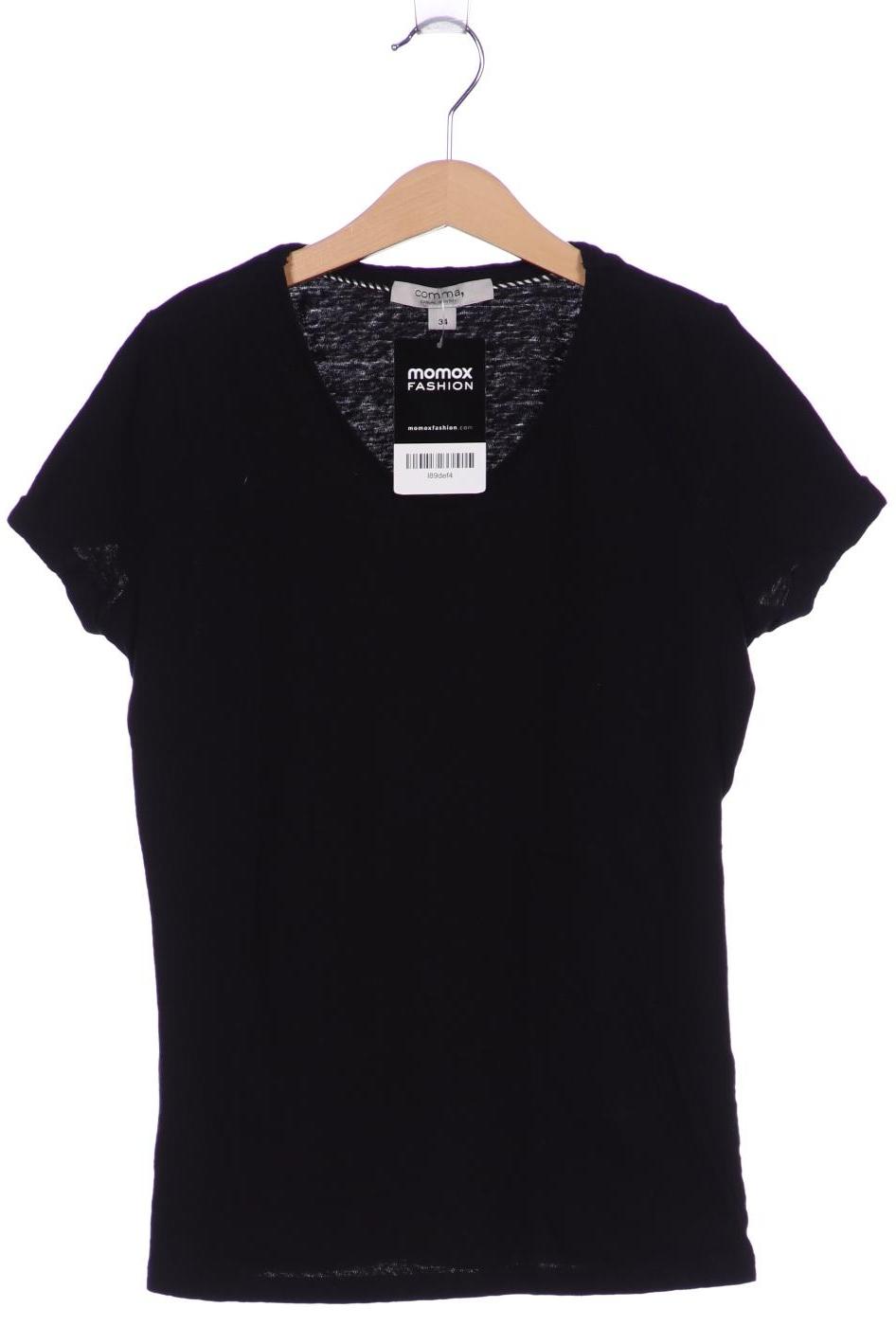

Comma Damen T-Shirt, schwarz, Gr. 34