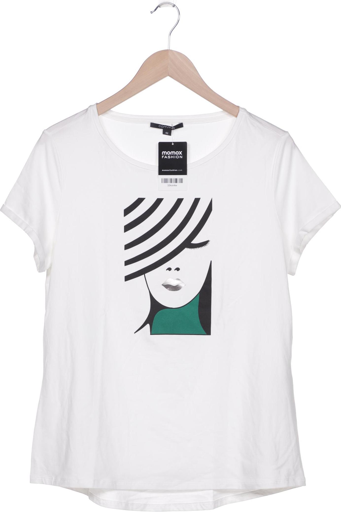 

Comma Damen T-Shirt, weiß, Gr. 42