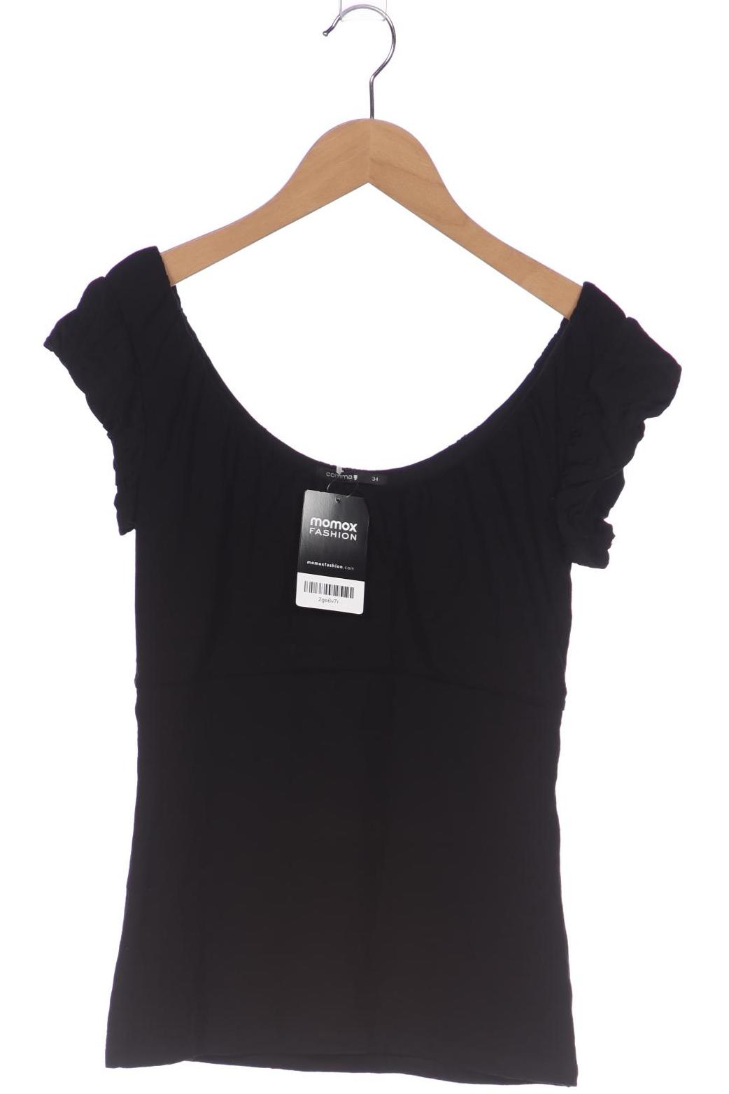 

Comma Damen T-Shirt, schwarz, Gr. 34
