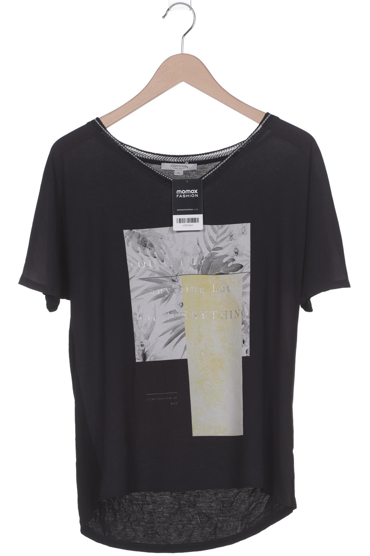 

Comma Damen T-Shirt, schwarz, Gr. 40