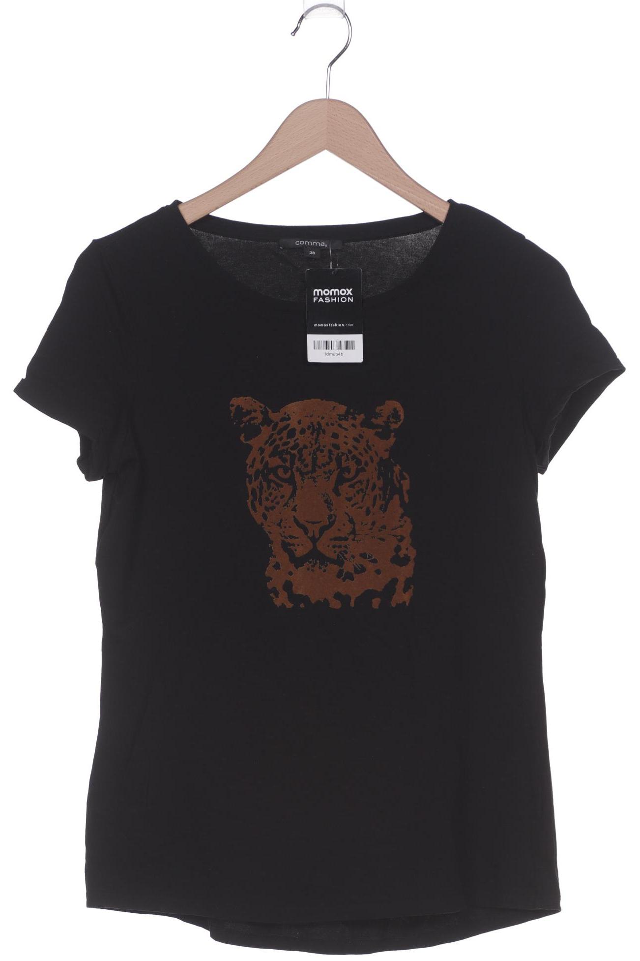 

Comma Damen T-Shirt, schwarz, Gr. 38