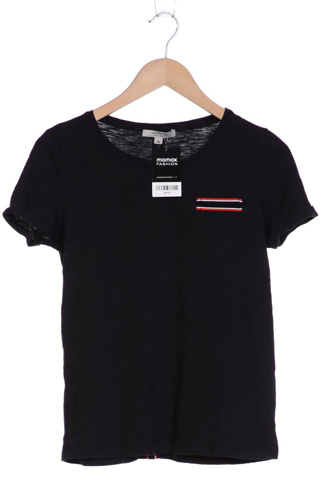 

Comma Damen T-Shirt, schwarz