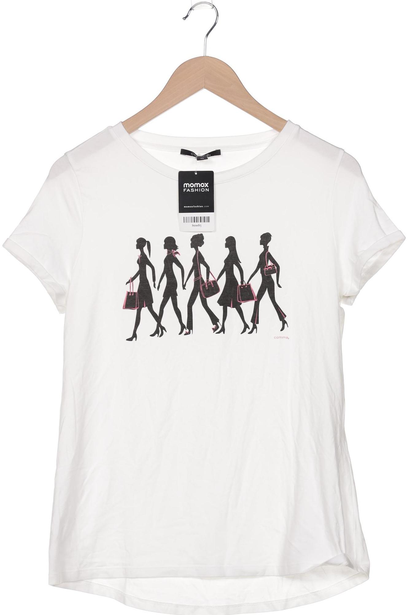 

Comma Damen T-Shirt, weiß, Gr. 42