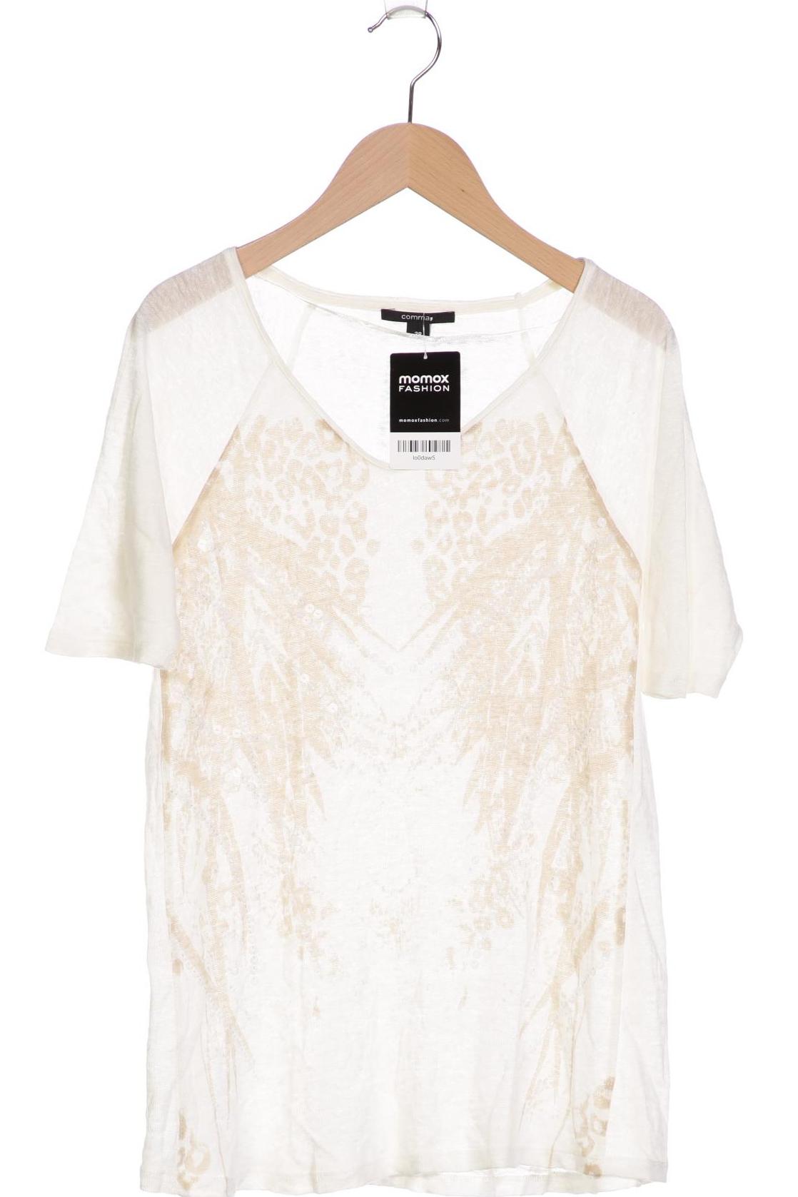 

Comma Damen T-Shirt, weiß, Gr. 38
