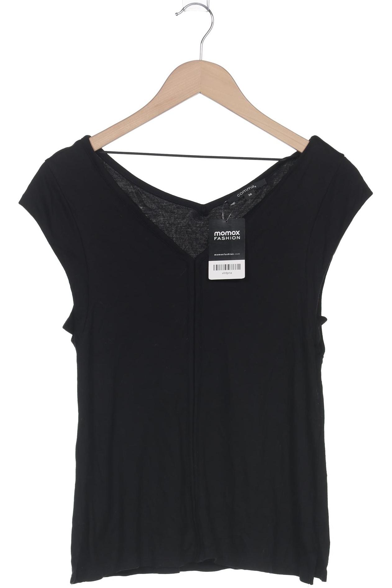 

Comma Damen T-Shirt, schwarz, Gr. 36