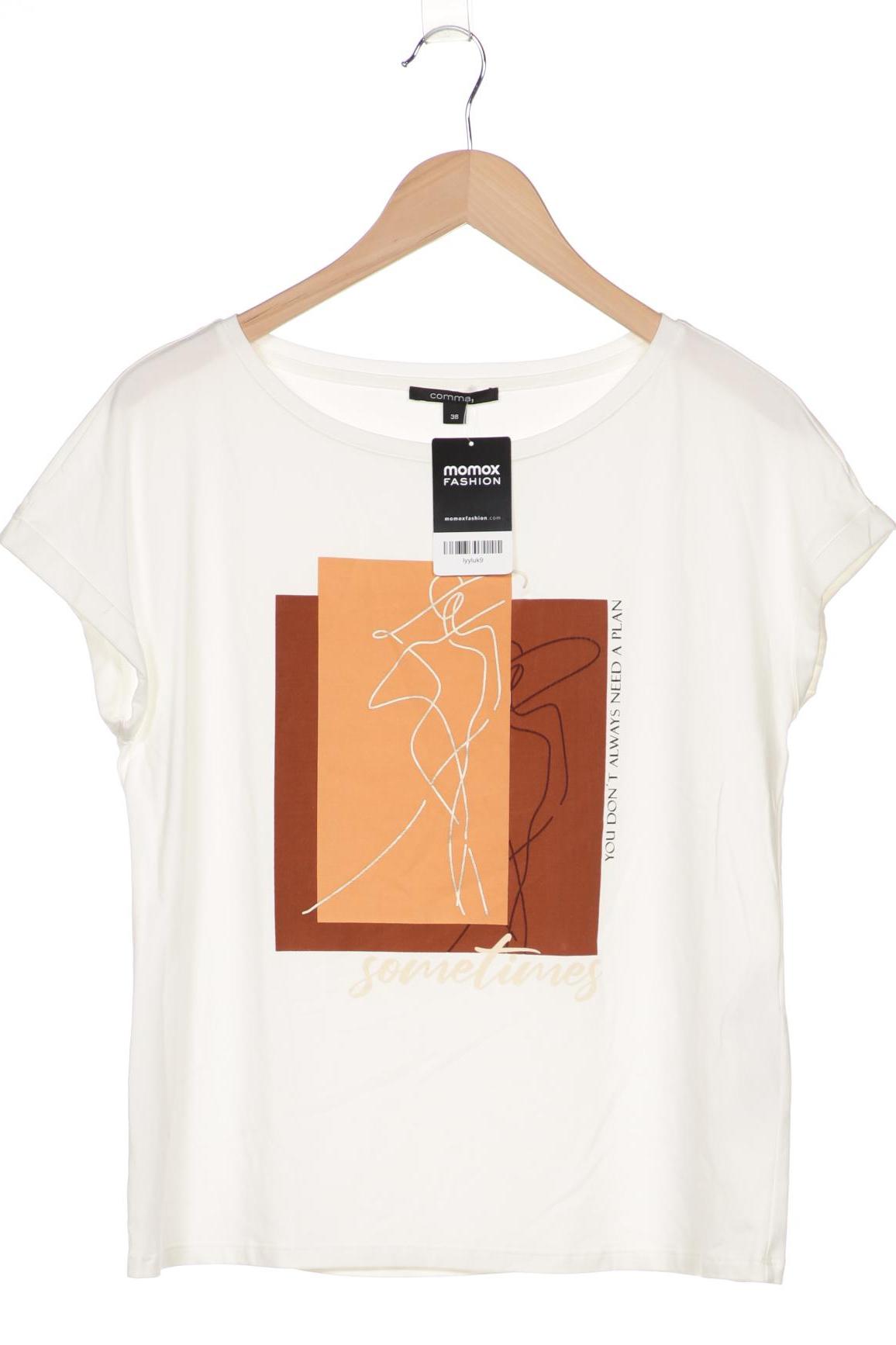 

Comma Damen T-Shirt, weiß