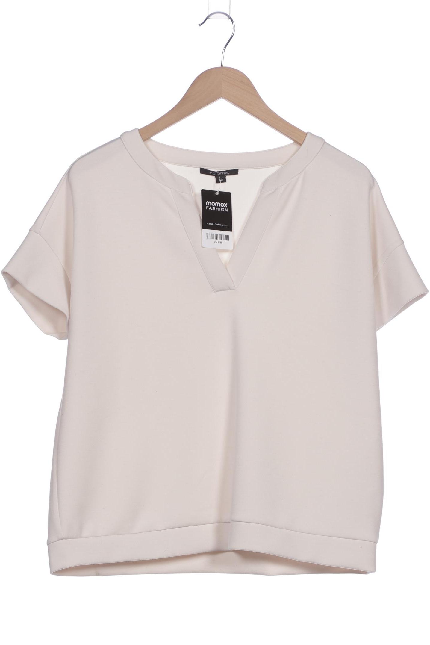 

Comma Damen T-Shirt, weiß, Gr. 40