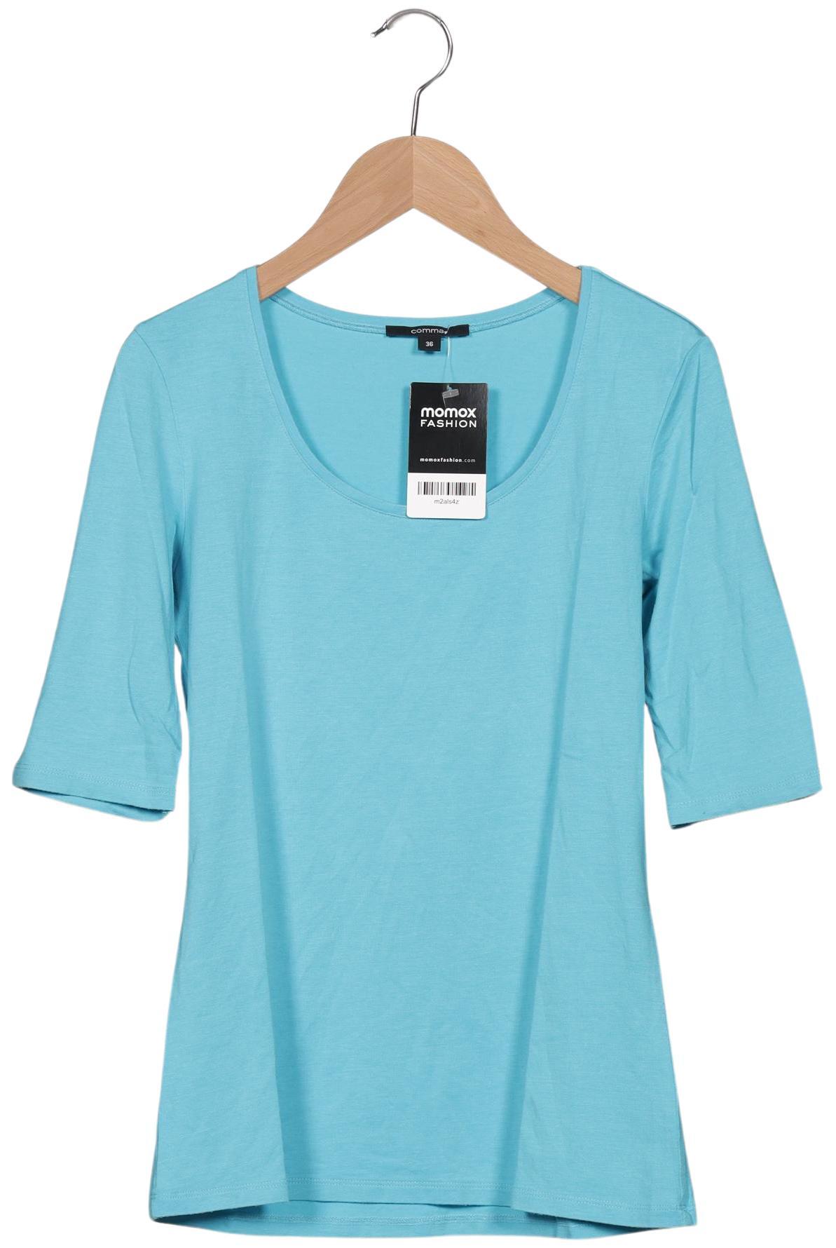 

Comma Damen T-Shirt, türkis, Gr. 36