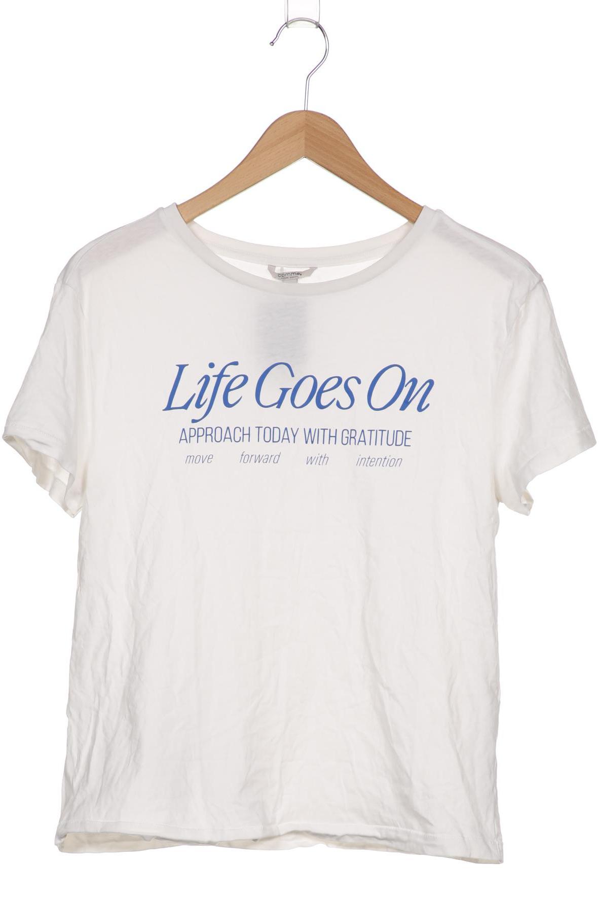 

Comma Damen T-Shirt, weiß, Gr. 38