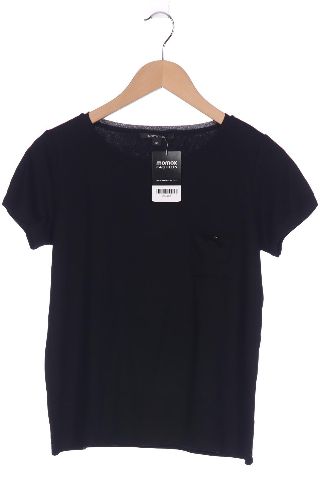 

Comma Damen T-Shirt, schwarz, Gr. 36