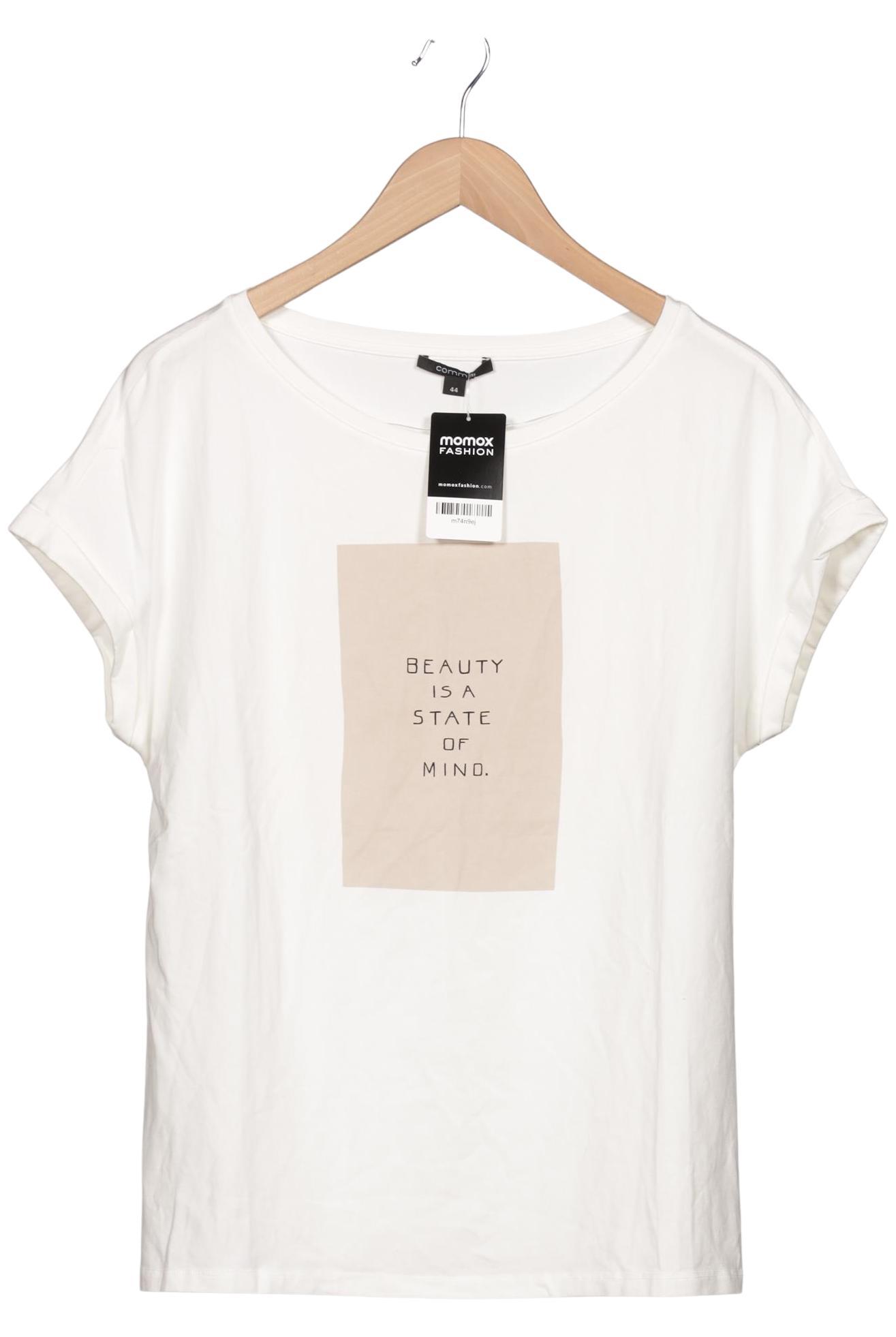 

Comma Damen T-Shirt, cremeweiß, Gr. 44