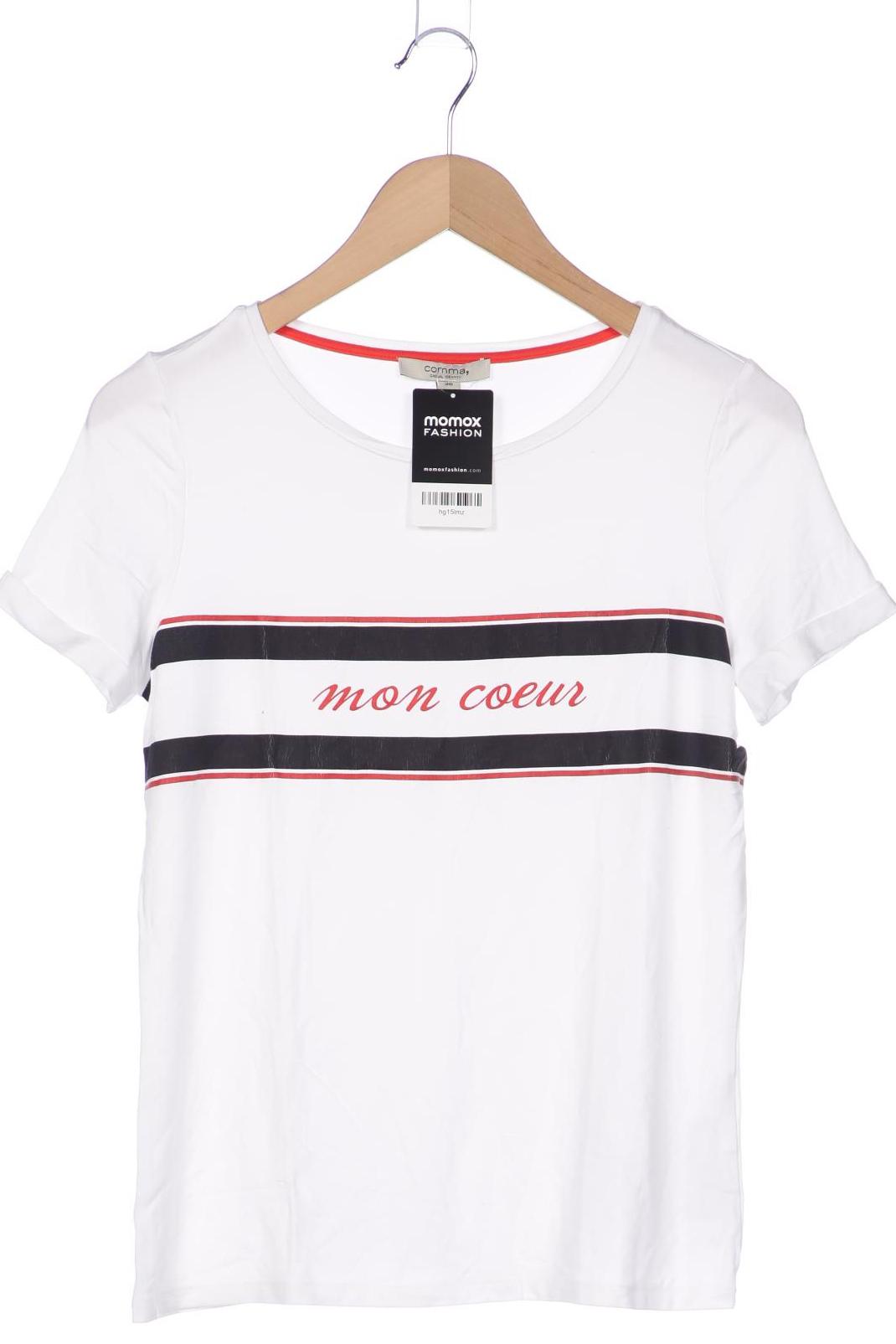 

Comma Damen T-Shirt, weiß, Gr. 36