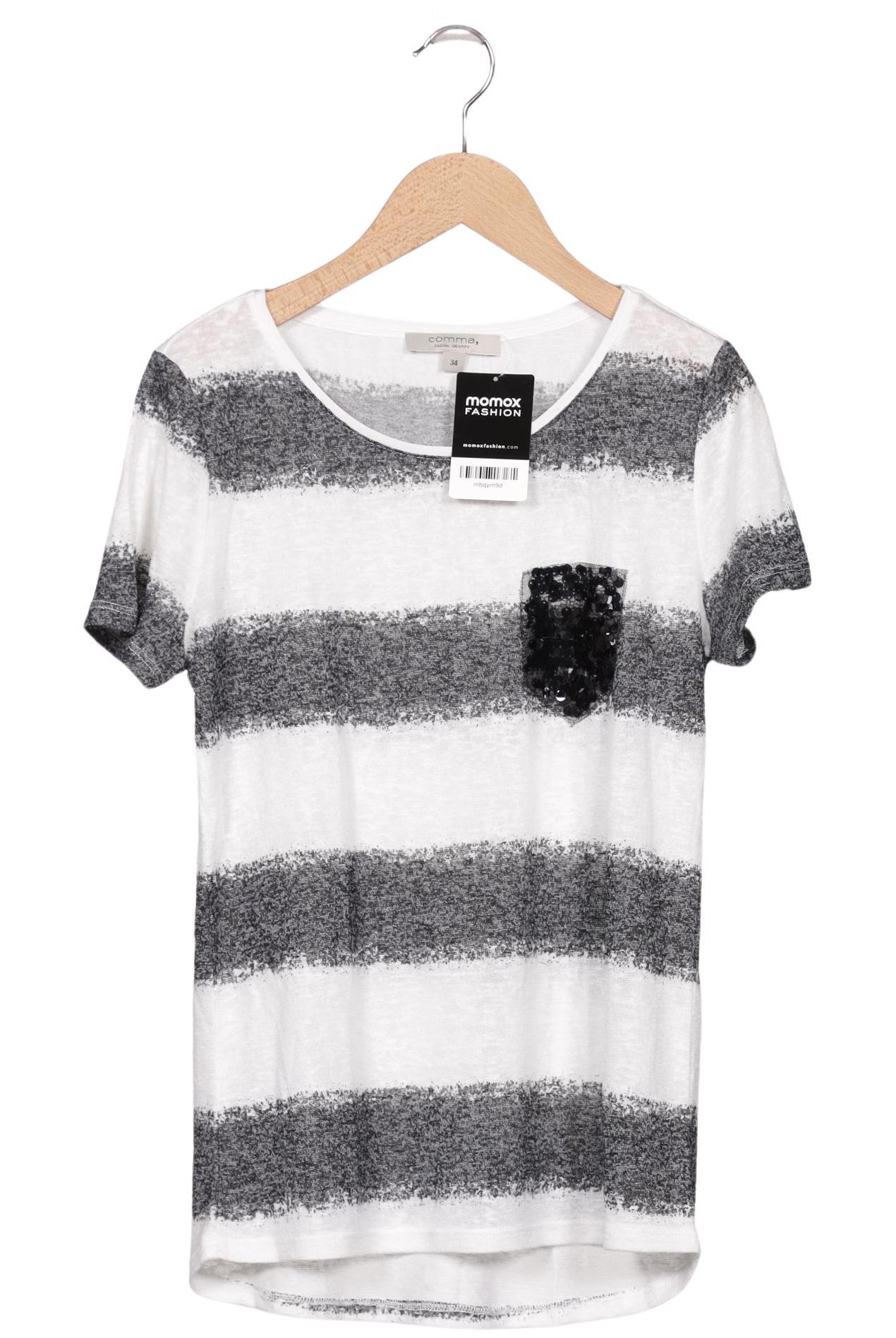 

Comma Damen T-Shirt, grau, Gr. 34