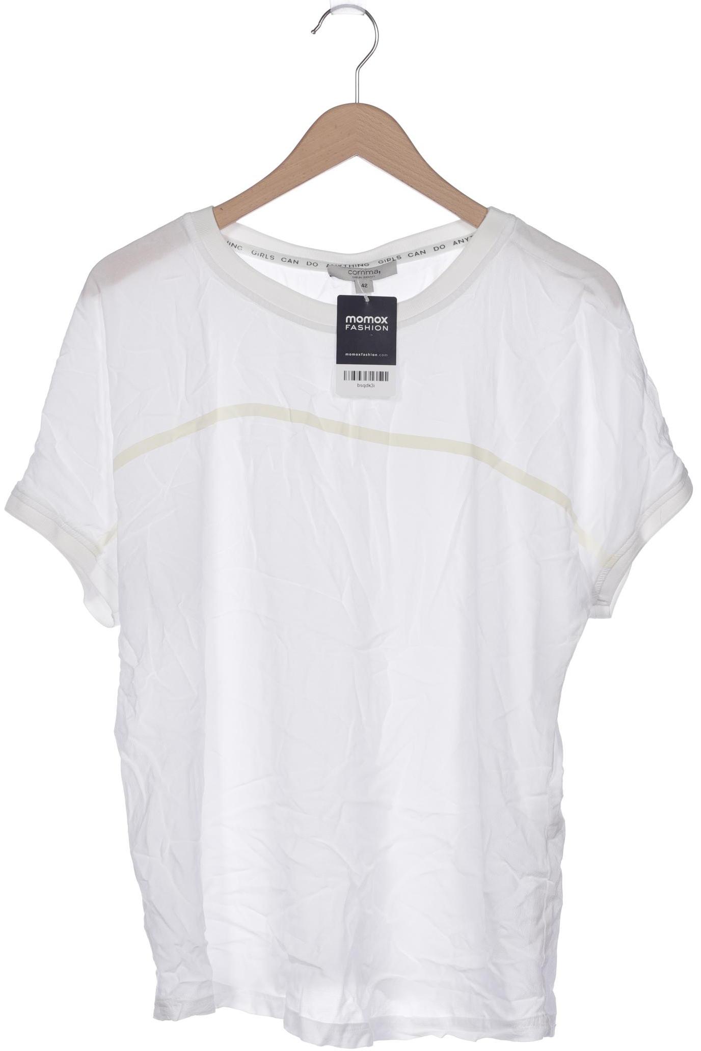 

Comma Damen T-Shirt, weiß, Gr. 42