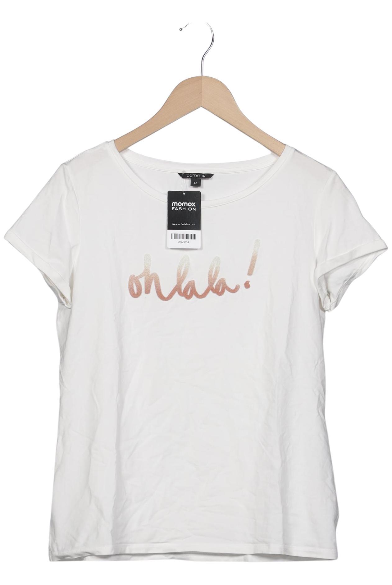 

Comma Damen T-Shirt, weiß, Gr. 40