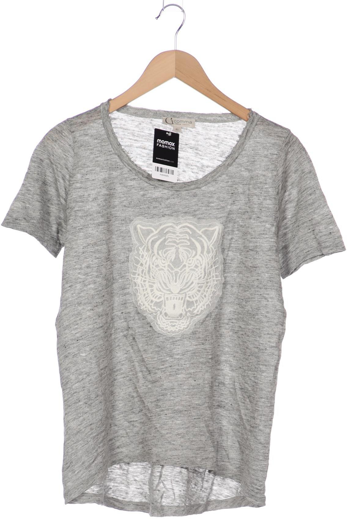

Comma Damen T-Shirt, grau, Gr. 40