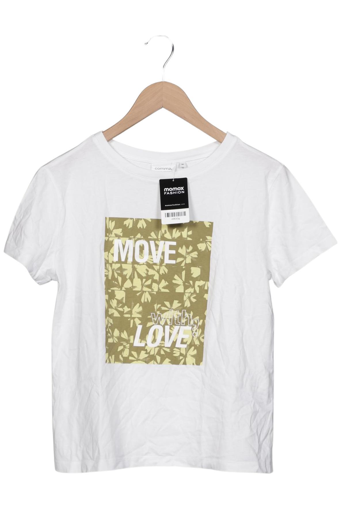 

Comma Damen T-Shirt, weiß, Gr. 36