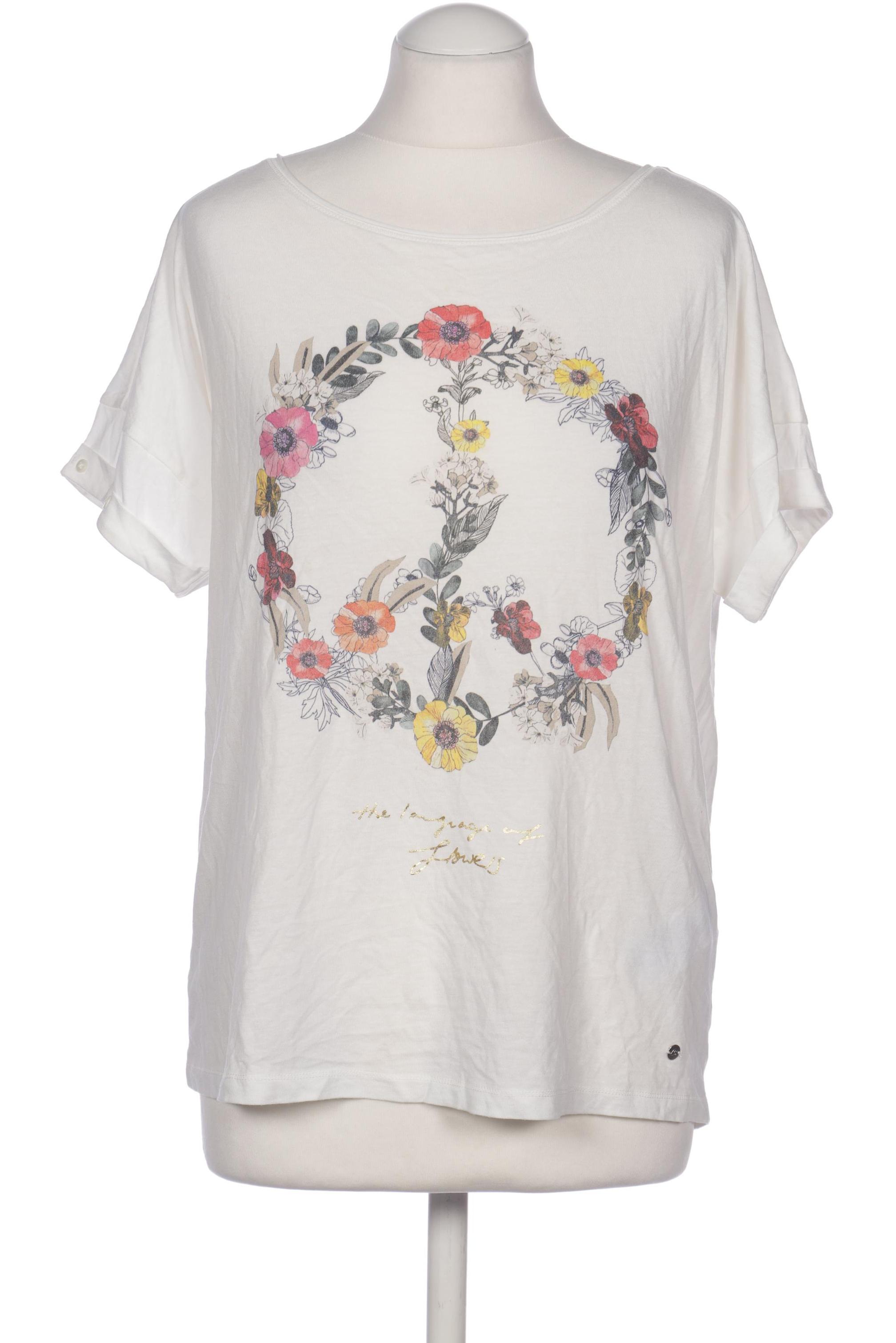 

Comma Damen T-Shirt, weiß, Gr. 38