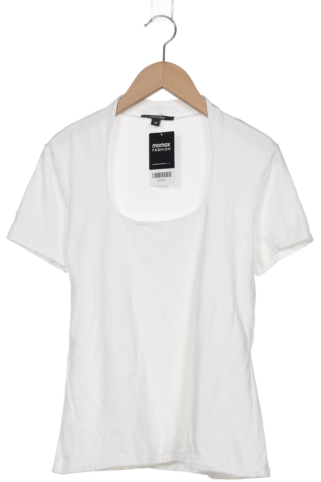

Comma Damen T-Shirt, weiß, Gr. 38