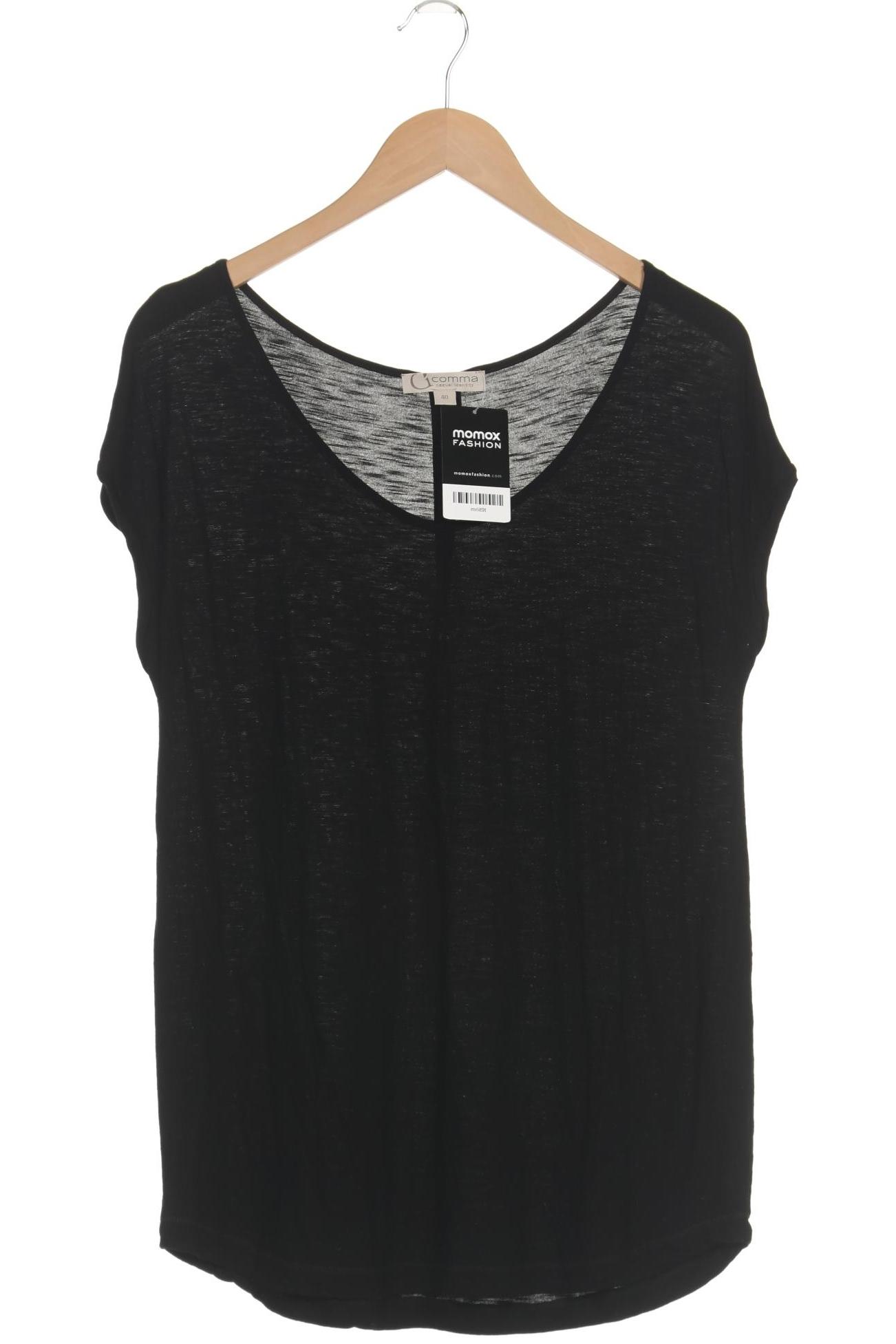 

Comma Damen T-Shirt, schwarz, Gr. 40
