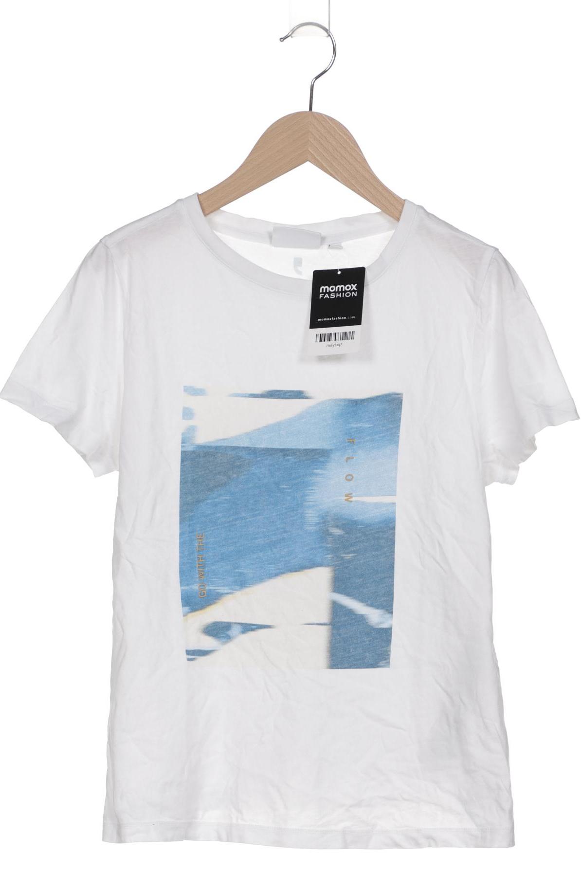 

Comma Damen T-Shirt, weiß, Gr. 34