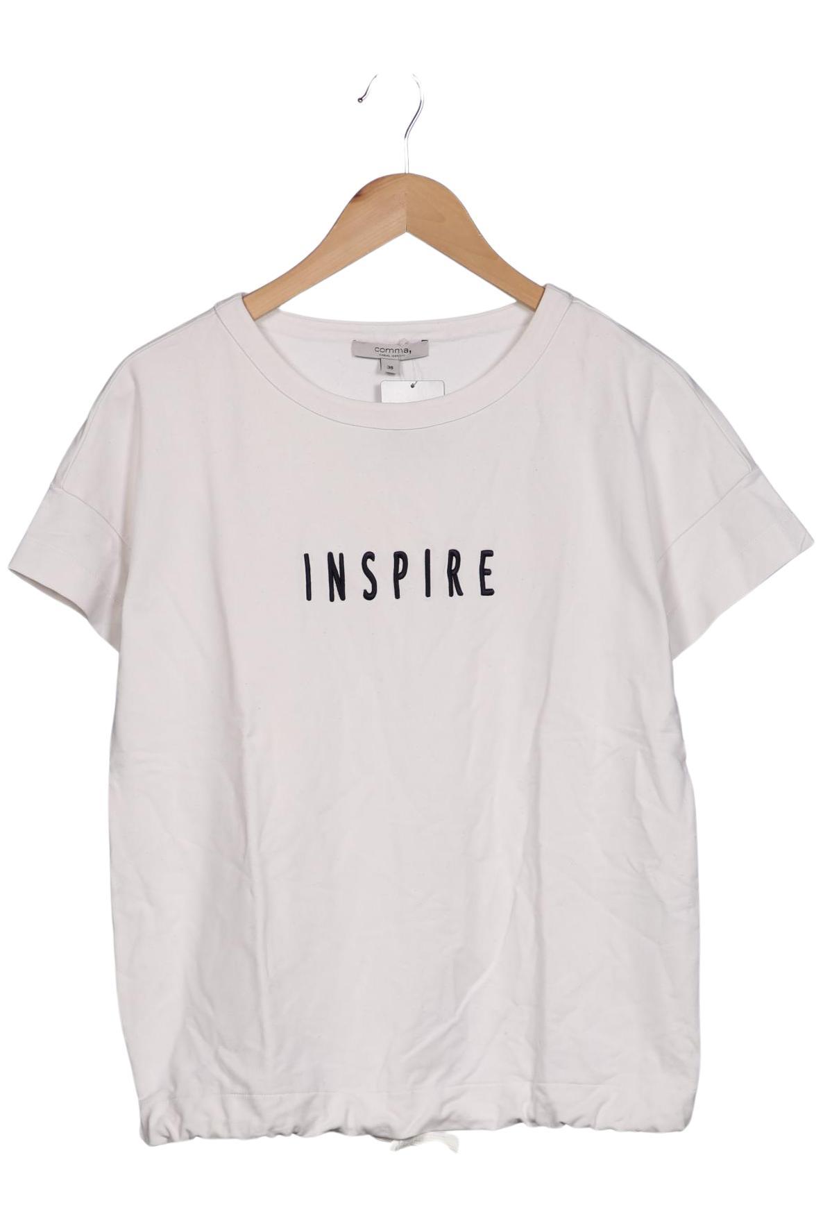 

Comma Damen T-Shirt, weiß, Gr. 38